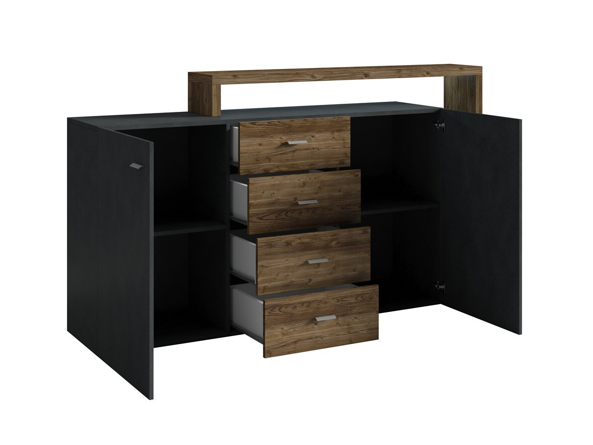 Commode Lutiva 106 (Matera gris + Épicéa foncé)