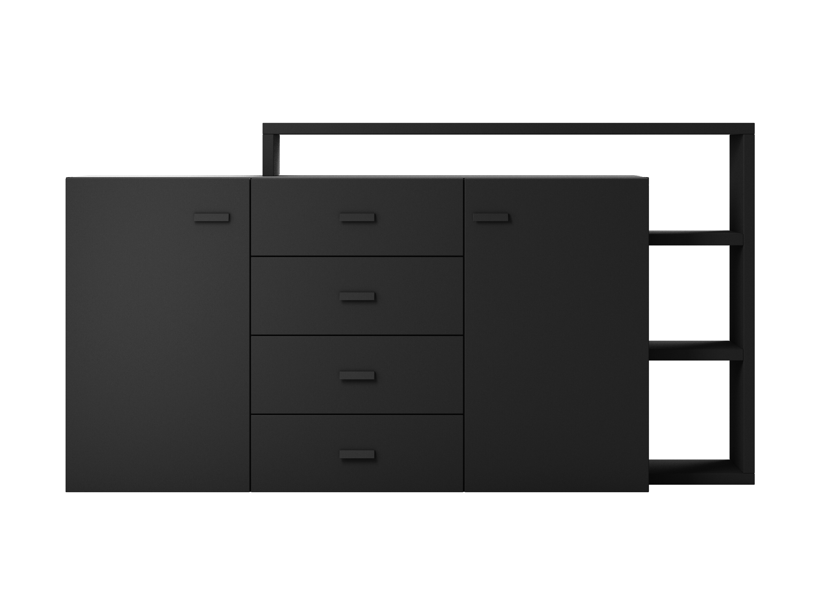 Commode Lutiva 106 (Noir mat)