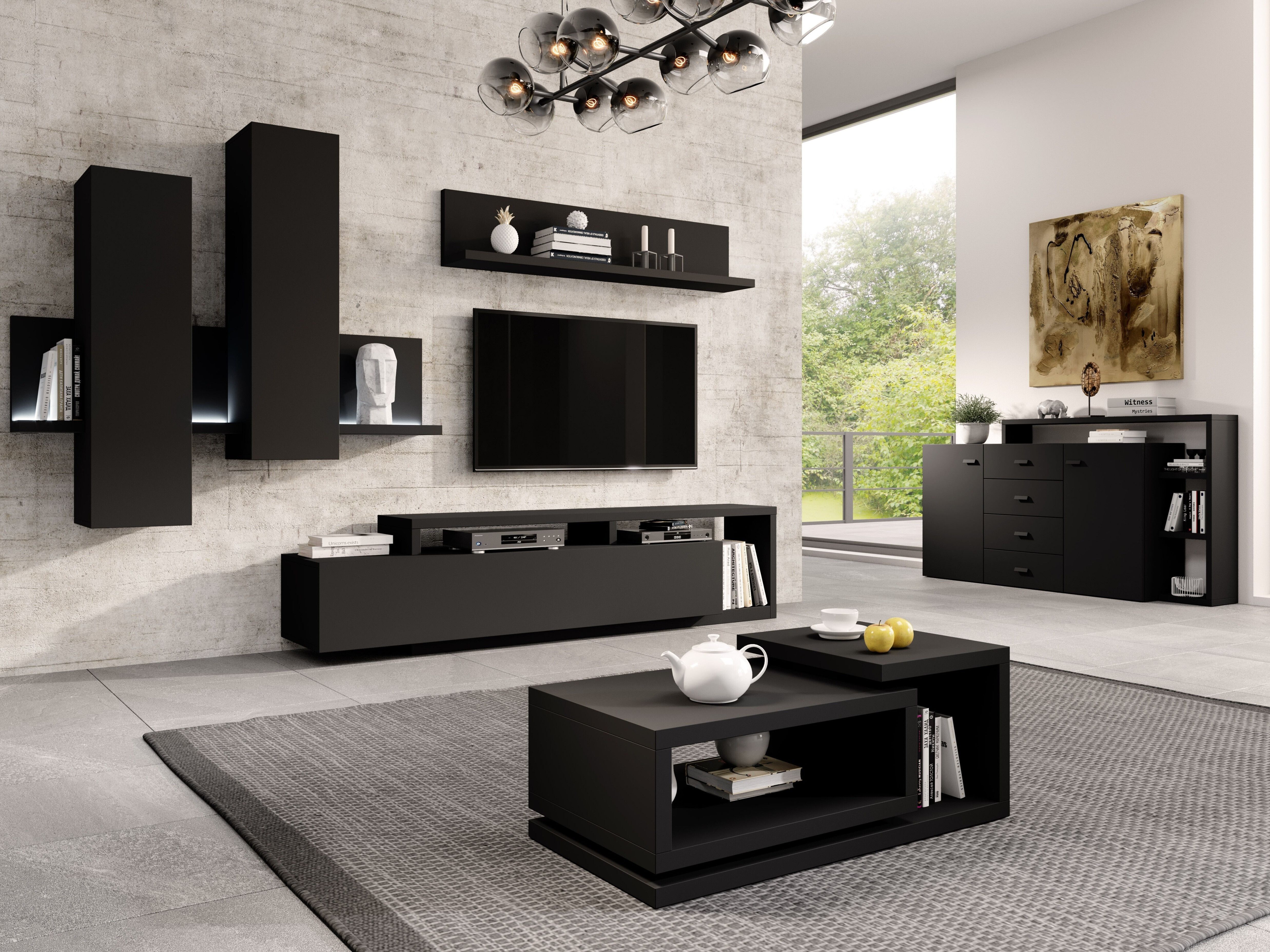 Commode Lutiva 106 (Noir mat)