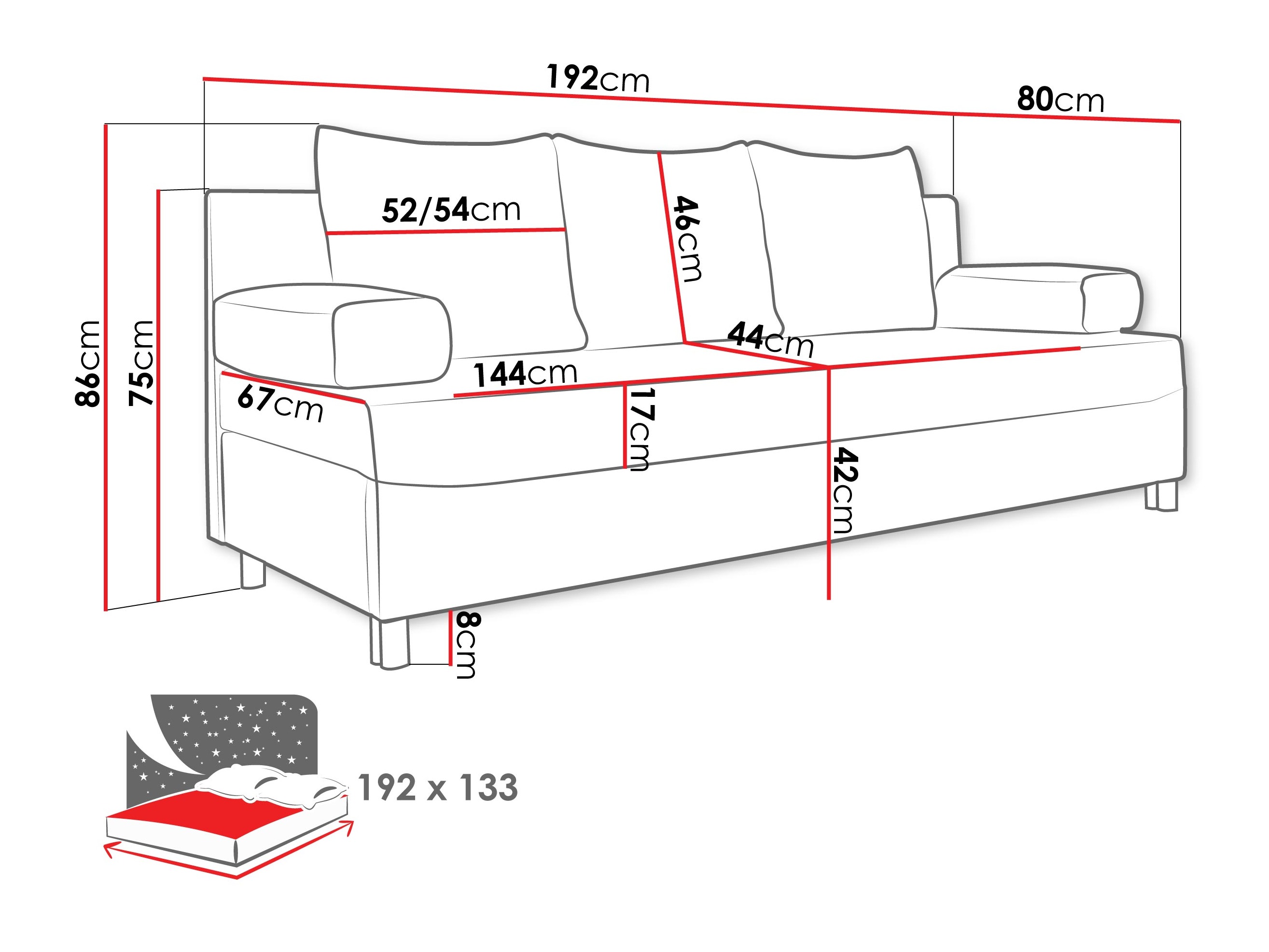 Canapé convertible Comfivo Artes (Wave 09)