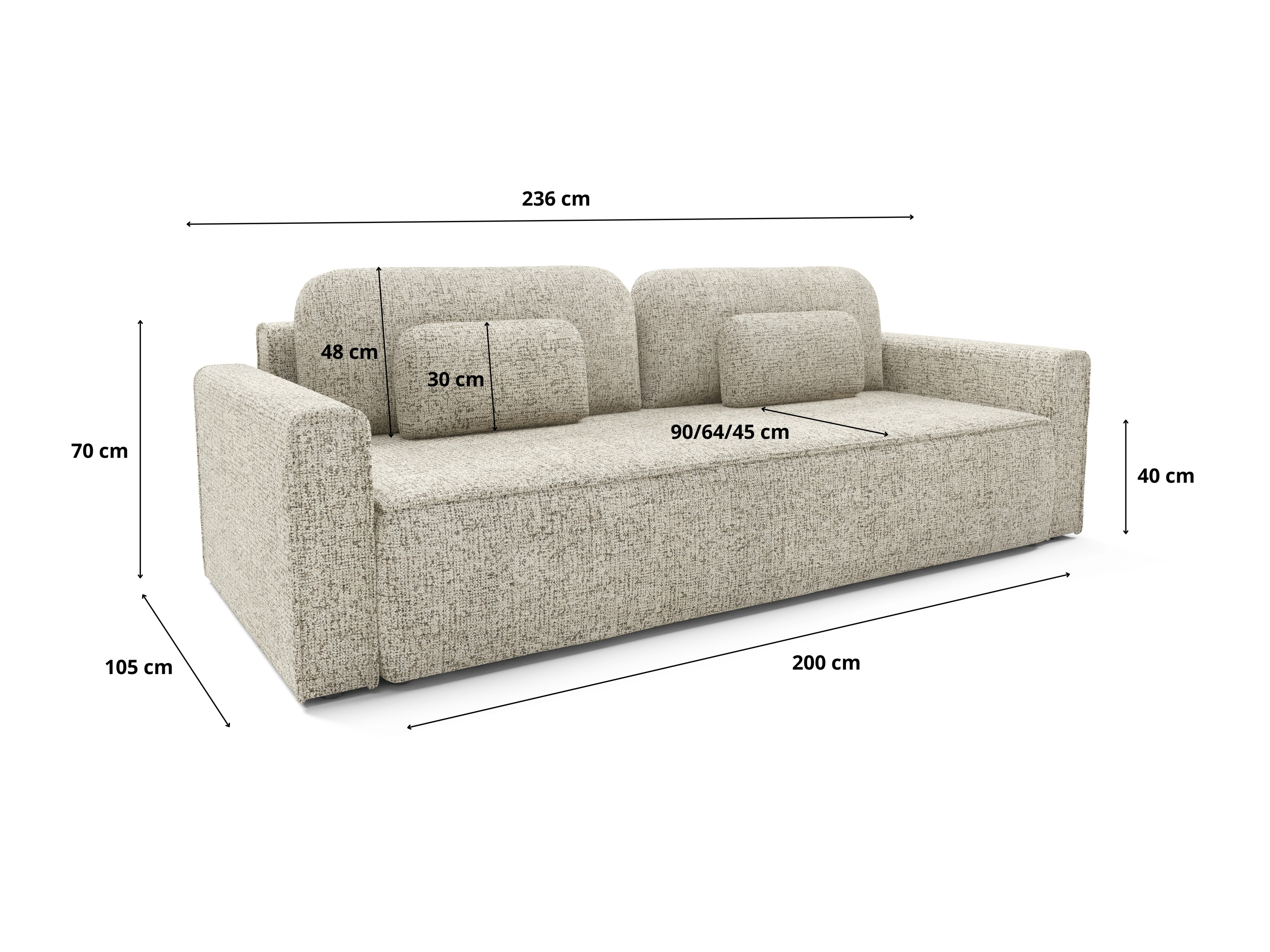 Canapé convertible Franklin 222 (Bella 10)