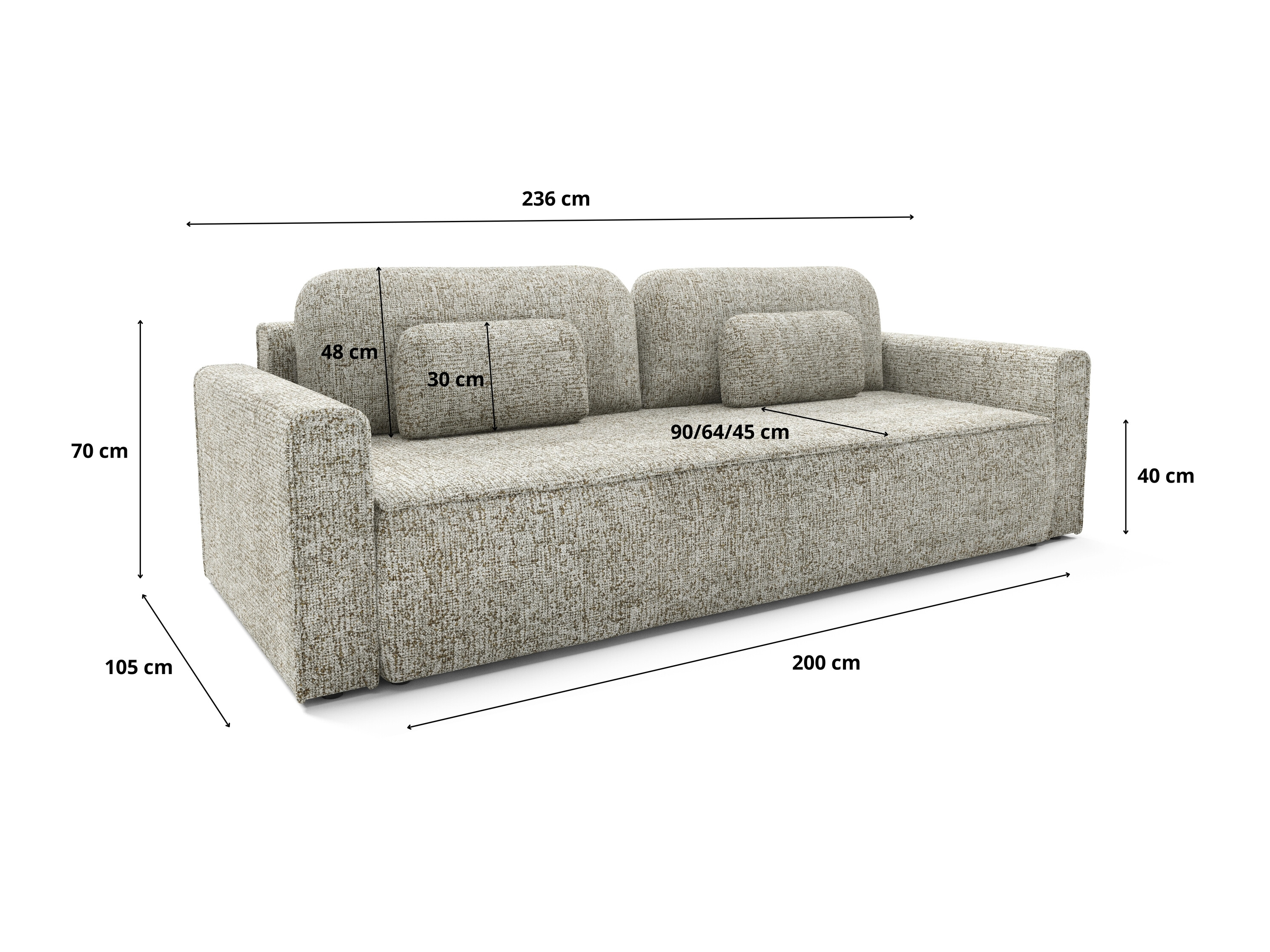 Canapé convertible Franklin 222 (Bella 15)