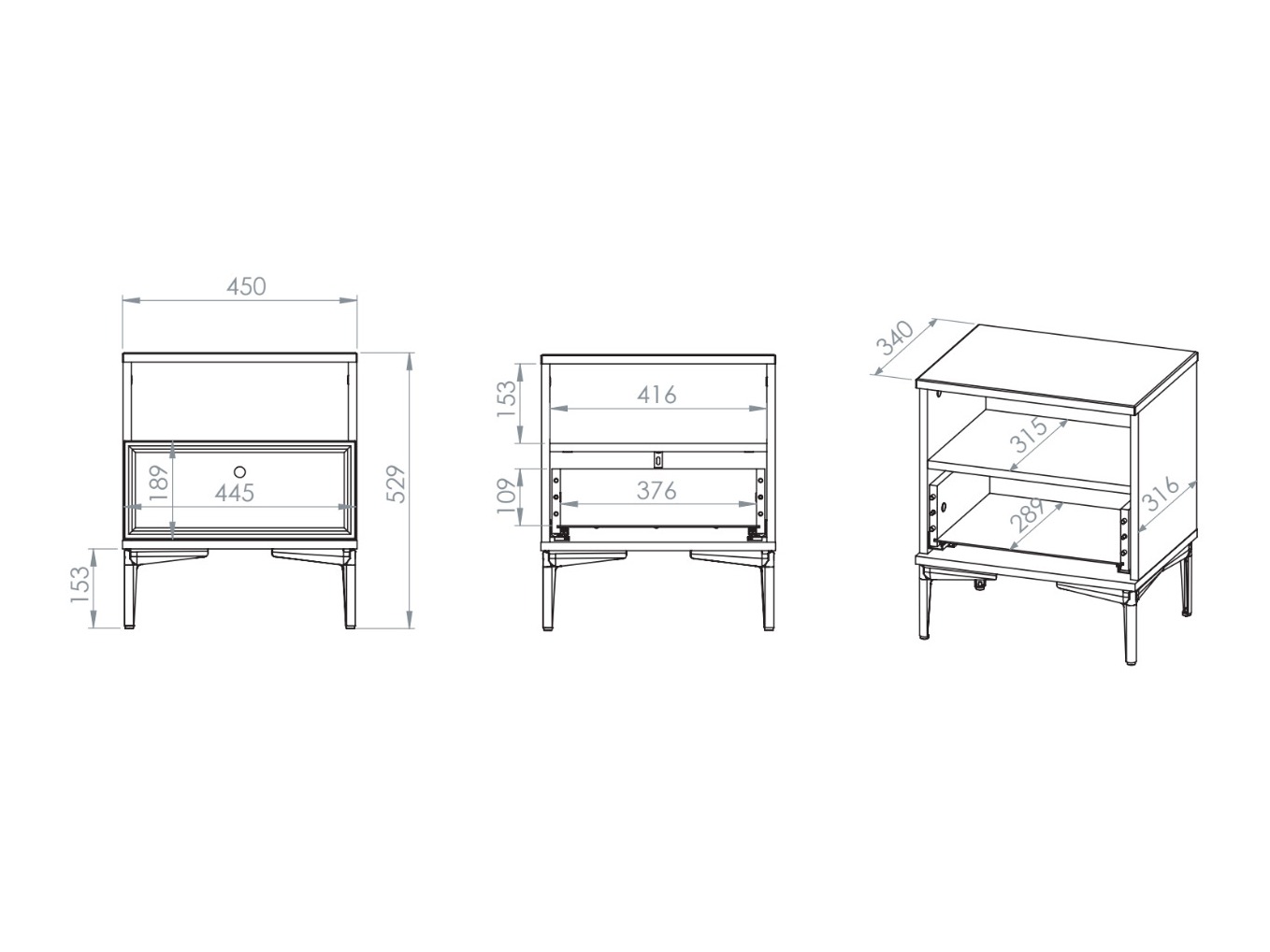 Table de chevet Cirnoli 106