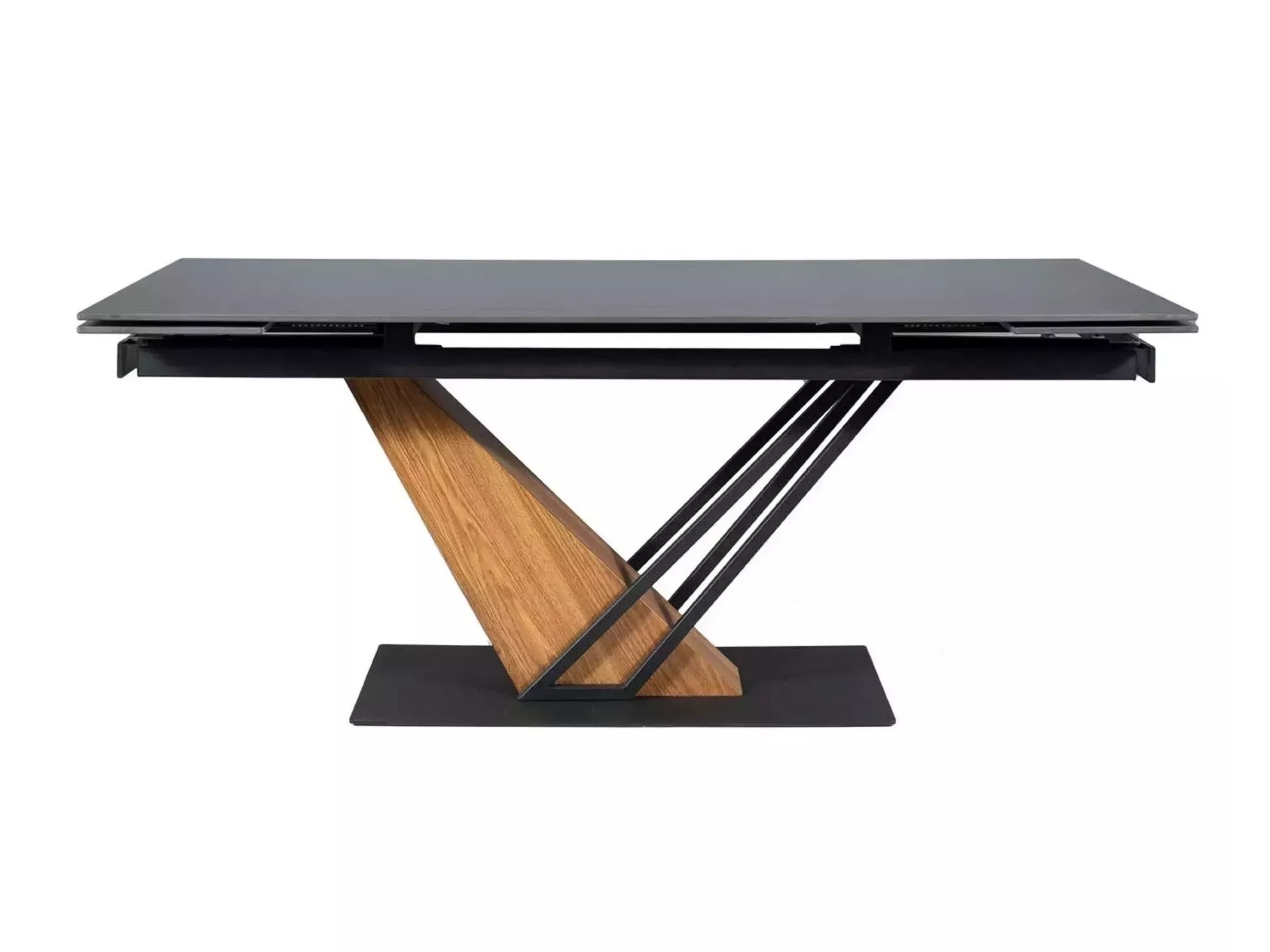 Table Detroit 996 (Marbre noir + Chêne)