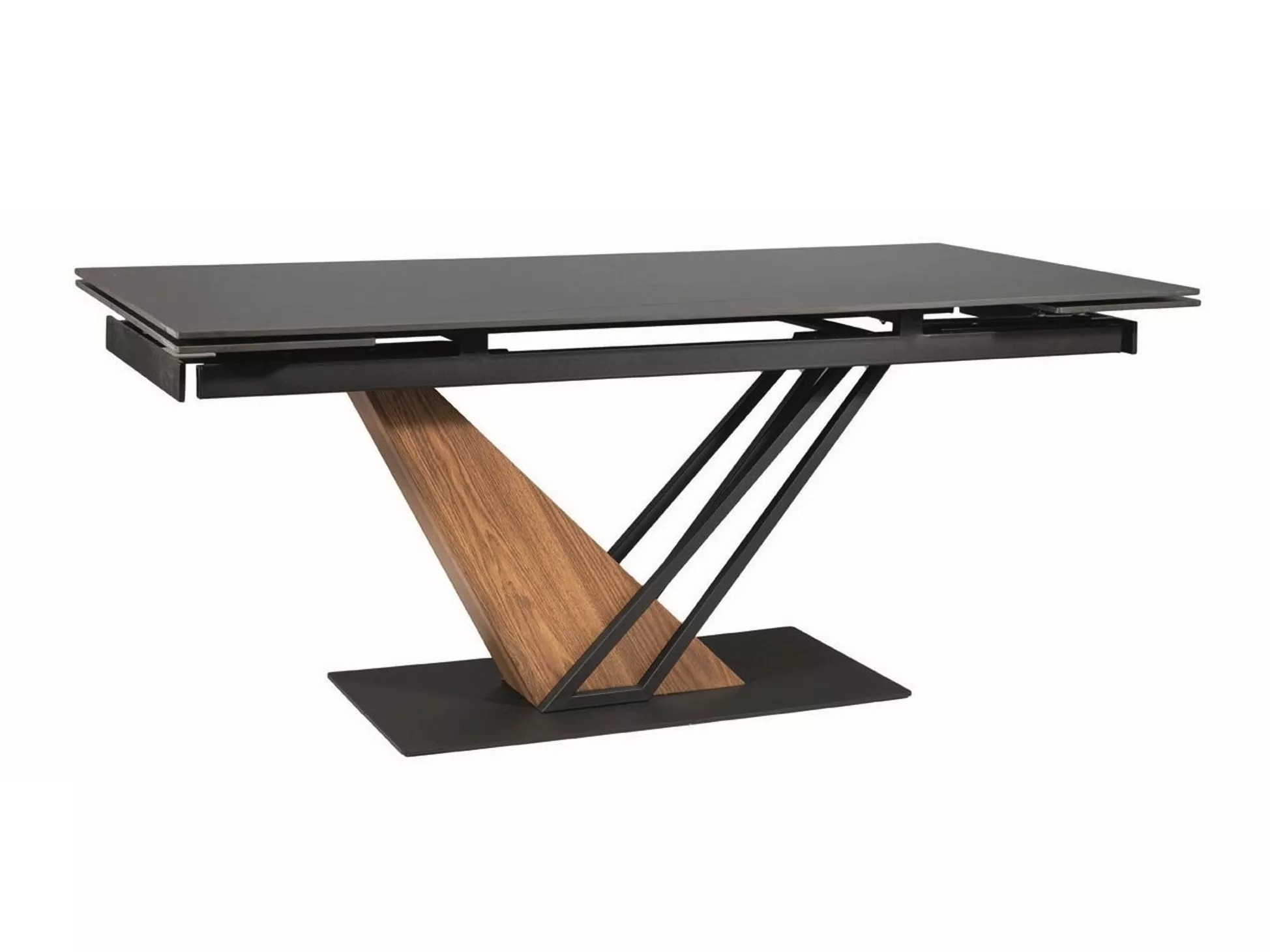 Table Detroit 996 (Marbre noir + Chêne)