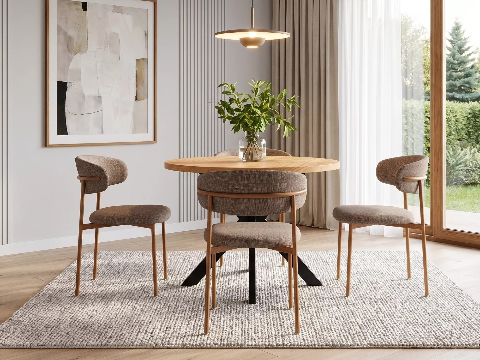 Chaise Detroit 802 (Brun clair + Chêne)