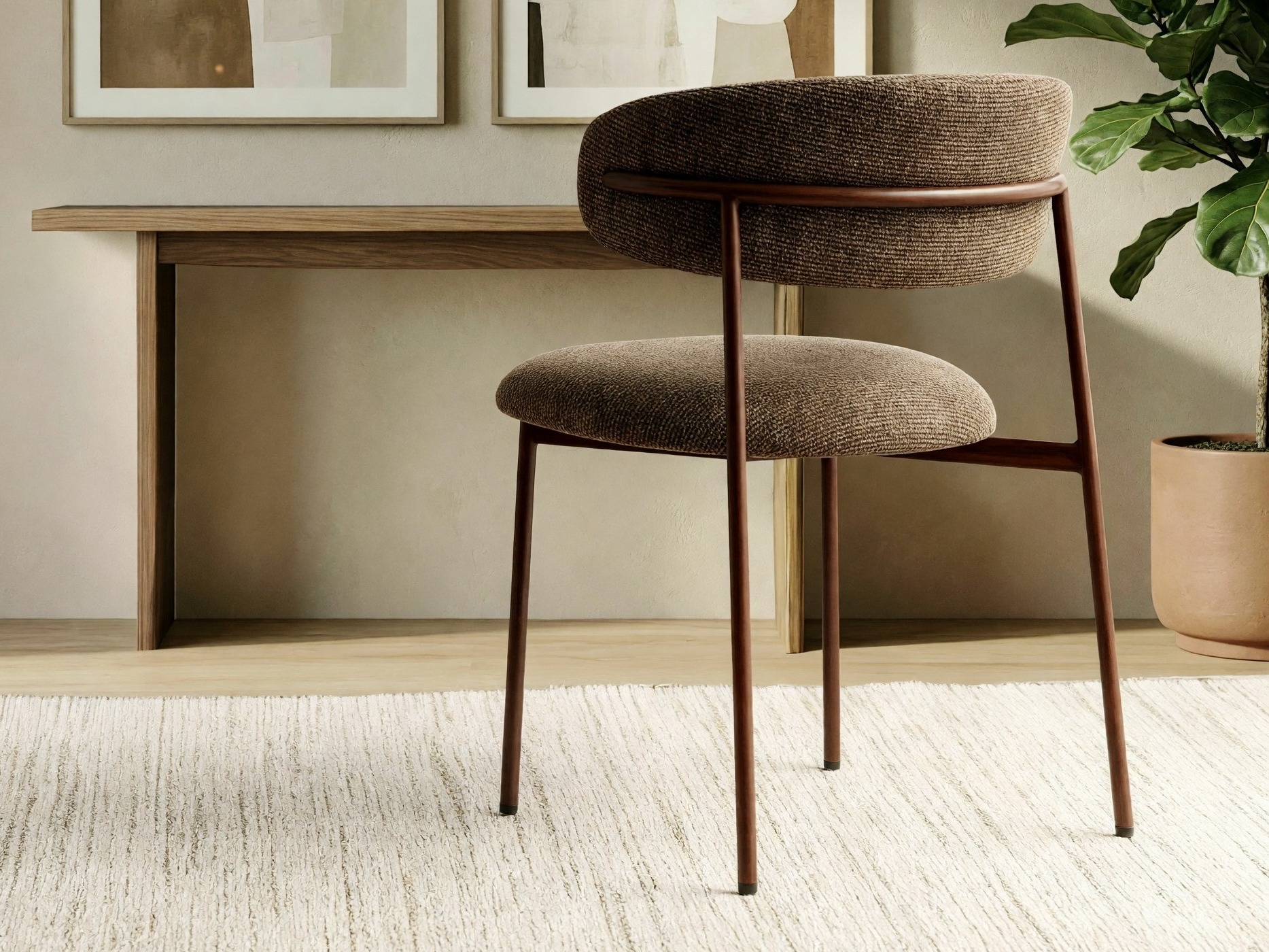 Chaise Detroit 802 (Marron + Noyer)