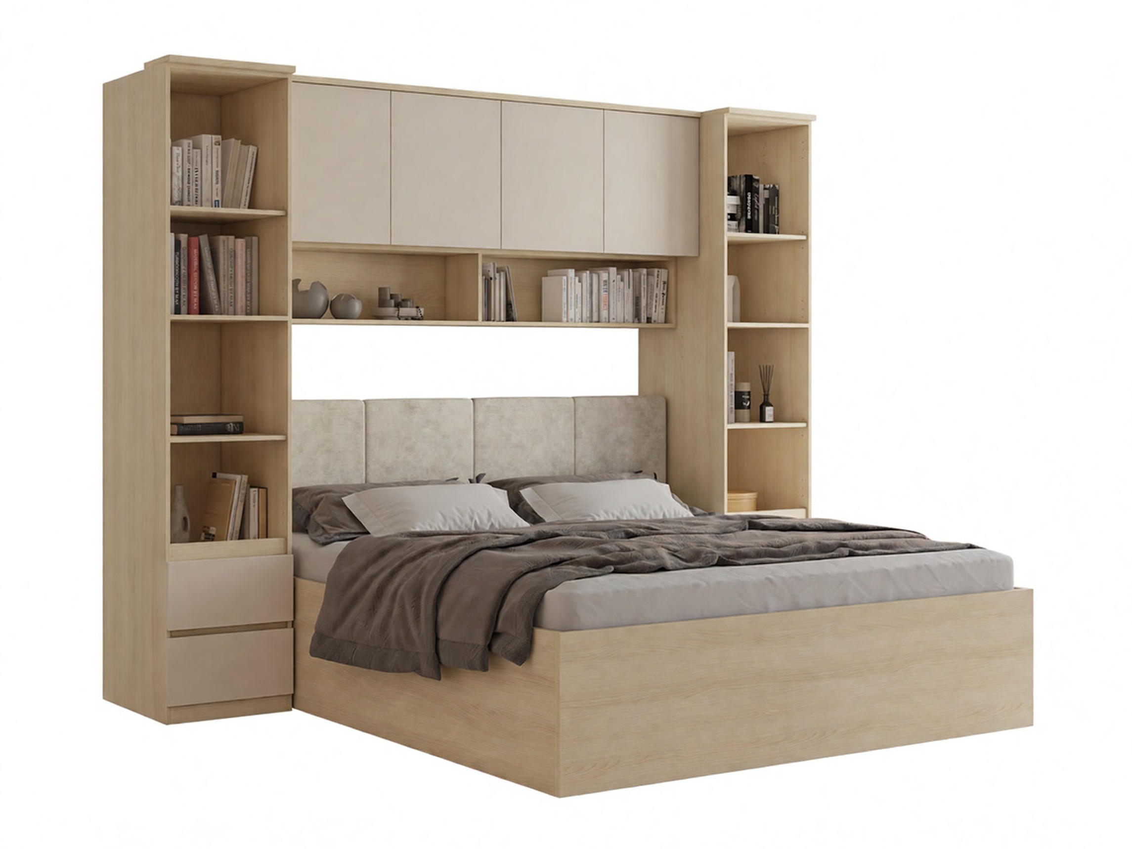 Ensemble de chambre Nolcala 124 (Chêne + Beige)