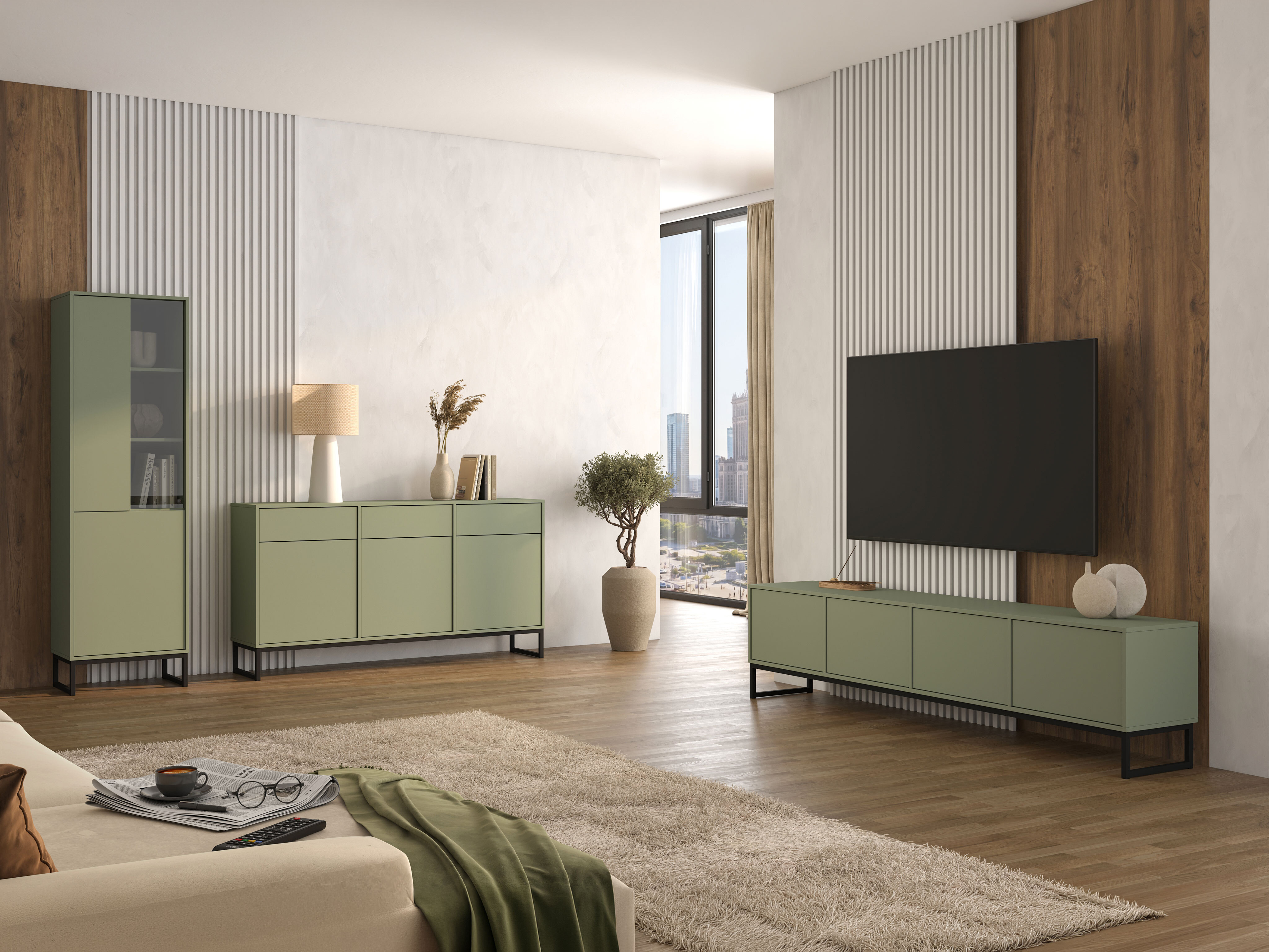 Ensemble de salon Maravio 106 (Vert)