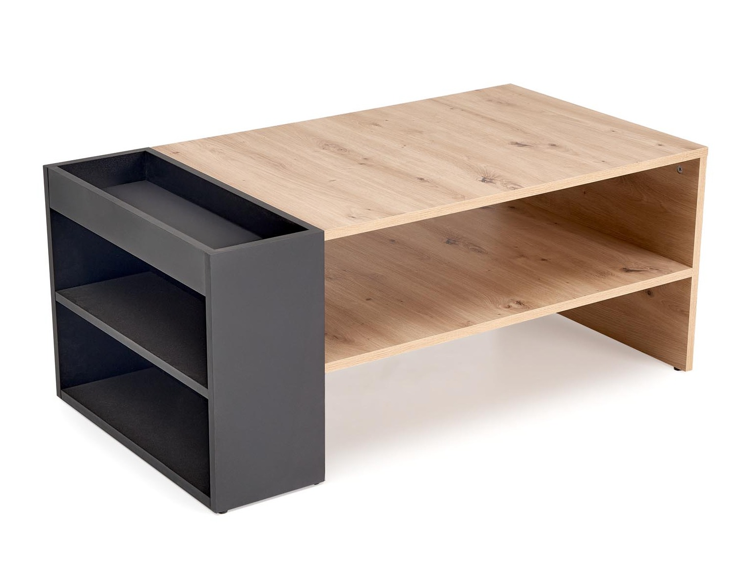 Table basse Houston 1946 (Noir + Chêne Artisan)