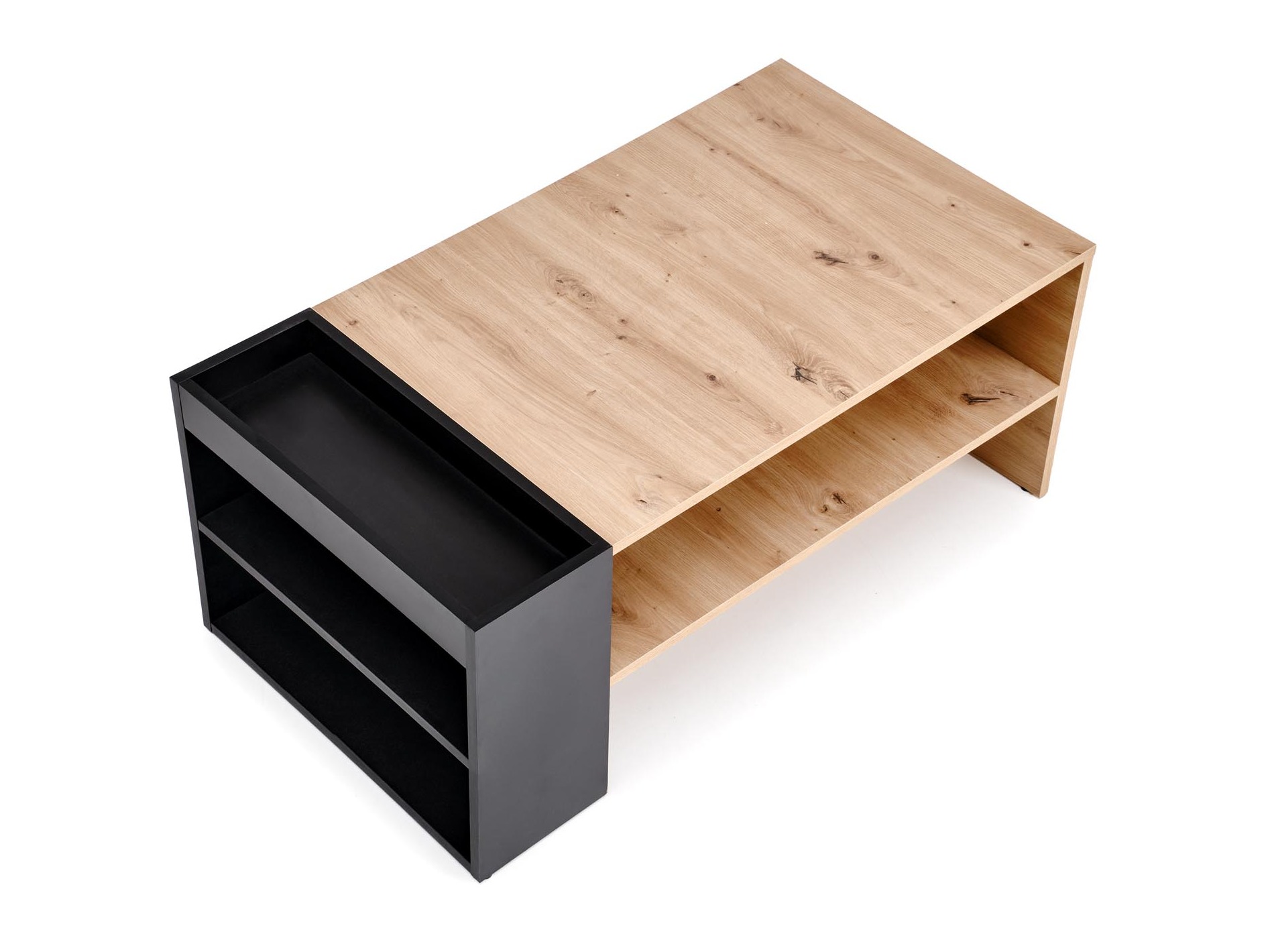 Table basse Houston 1946 (Noir + Chêne Artisan)