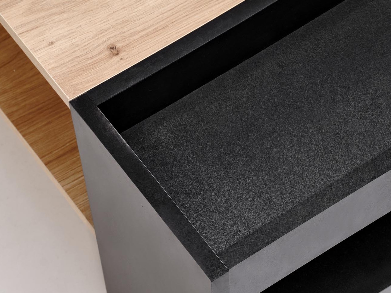 Table basse Houston 1946 (Noir + Chêne Artisan)