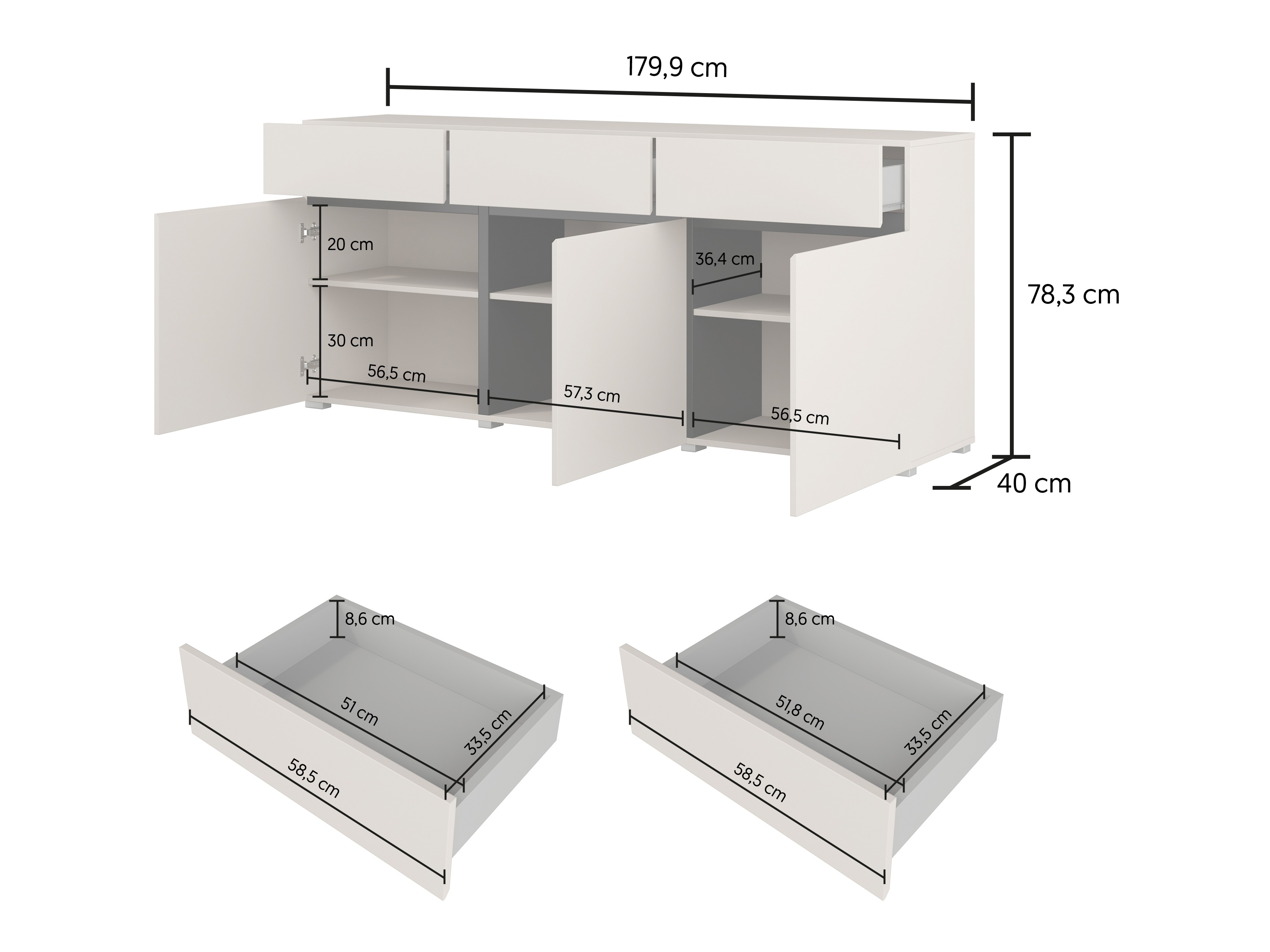 Commode Alfere 103 (Cachemire)