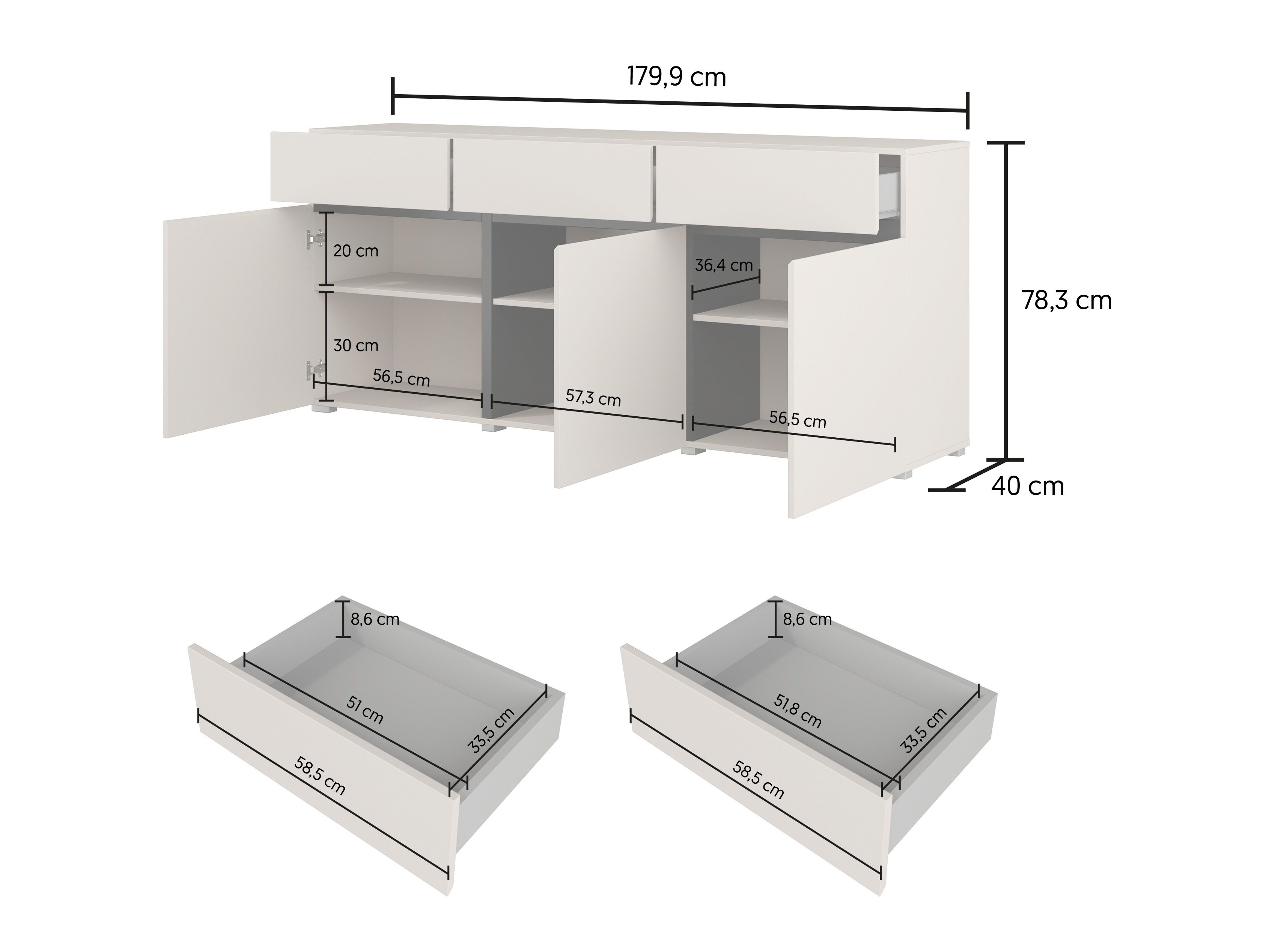 Commode Alfere 103 (Vert)