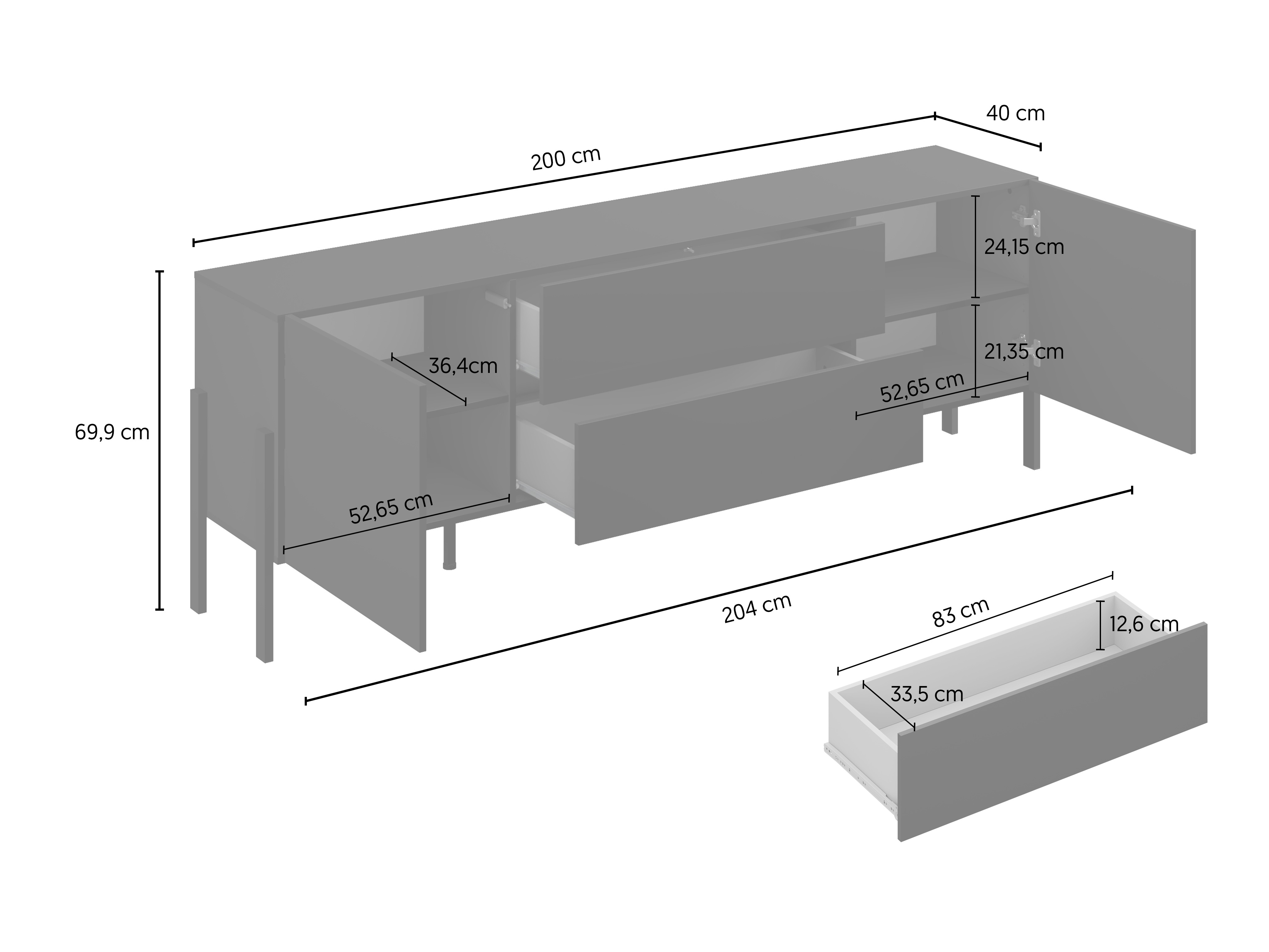 Meuble TV Etsore 102 (Blanc)