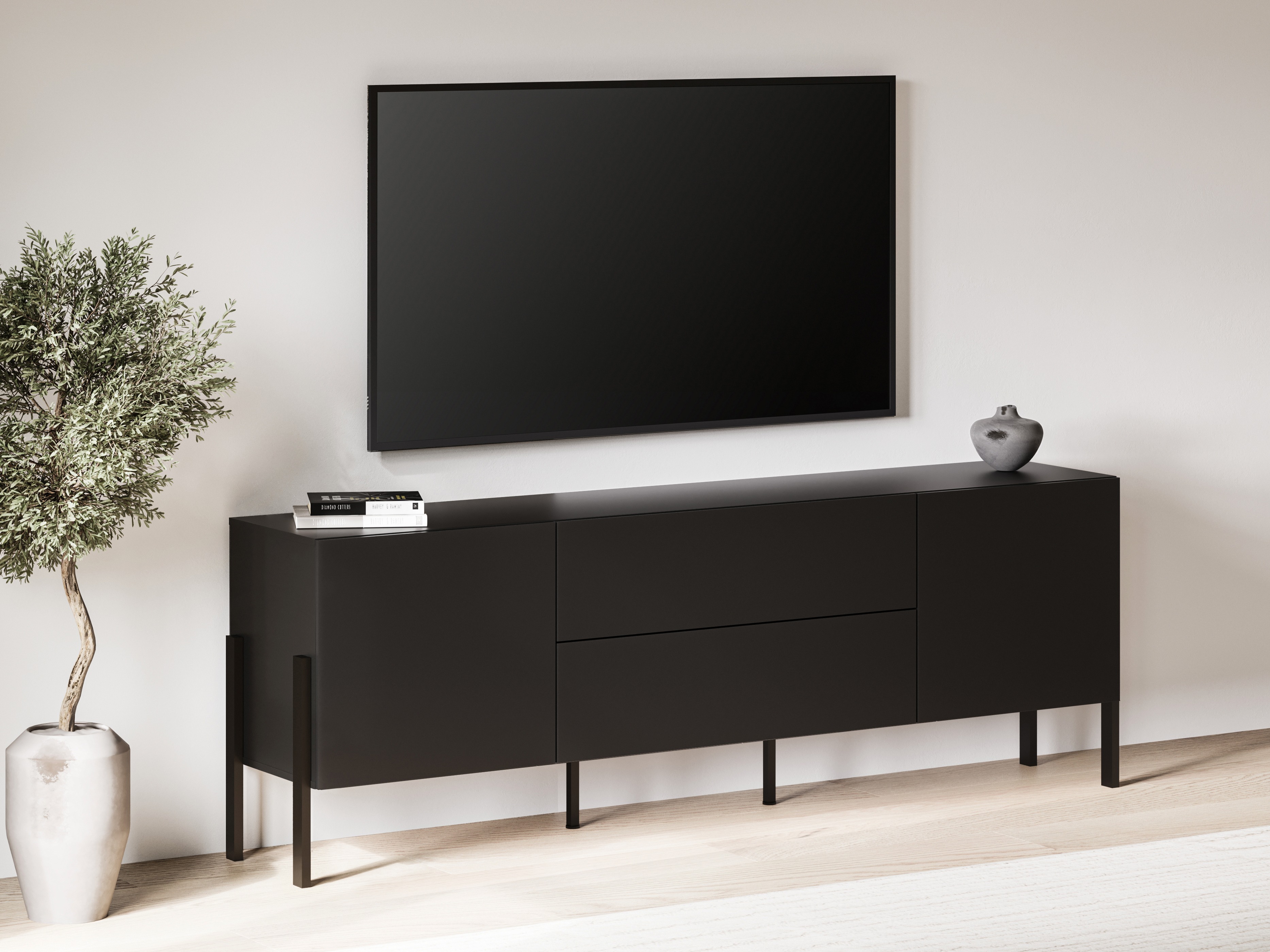 Meuble TV Etsore 102 (Noir)