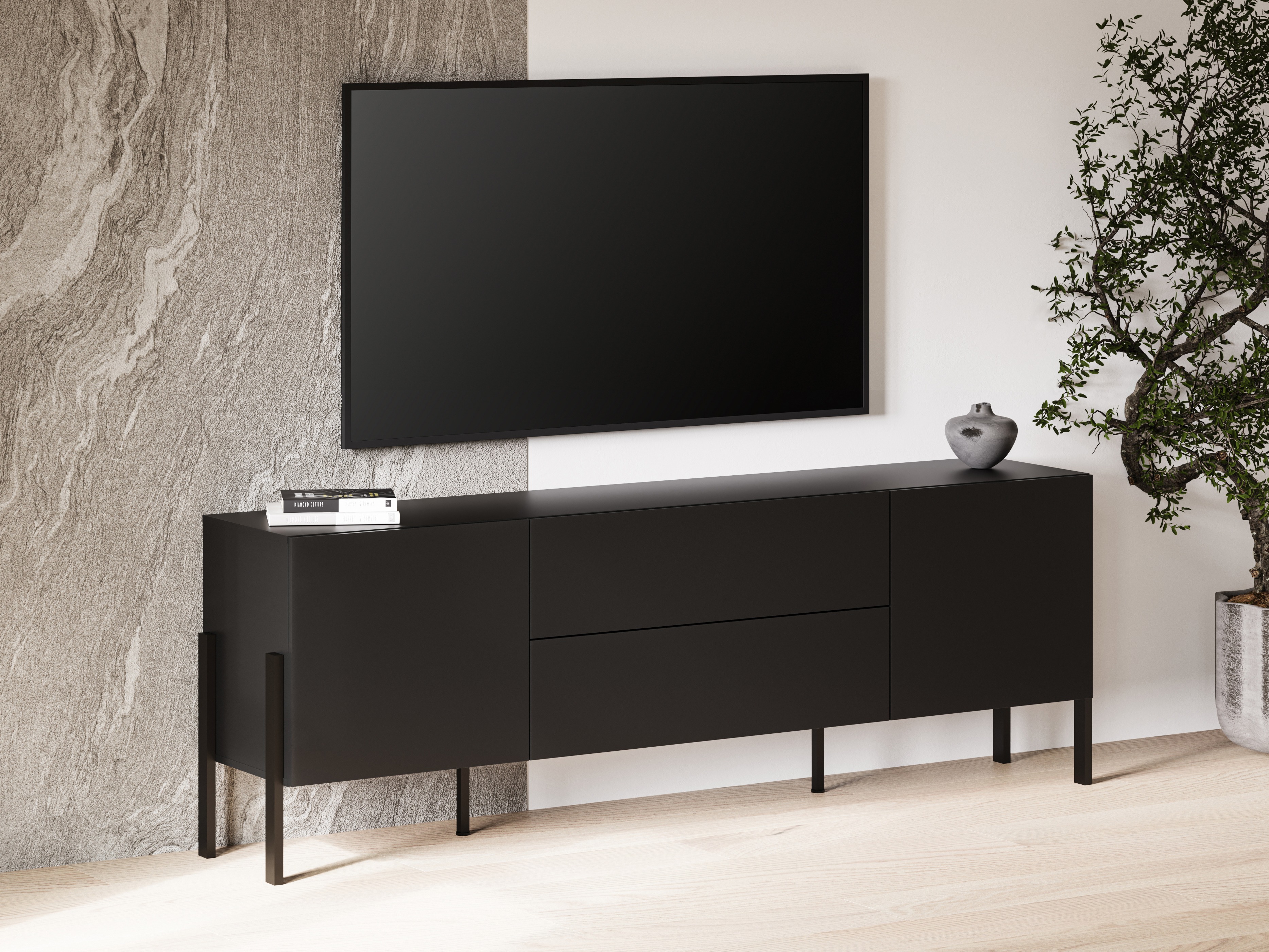 Meuble TV Etsore 102 (Noir)