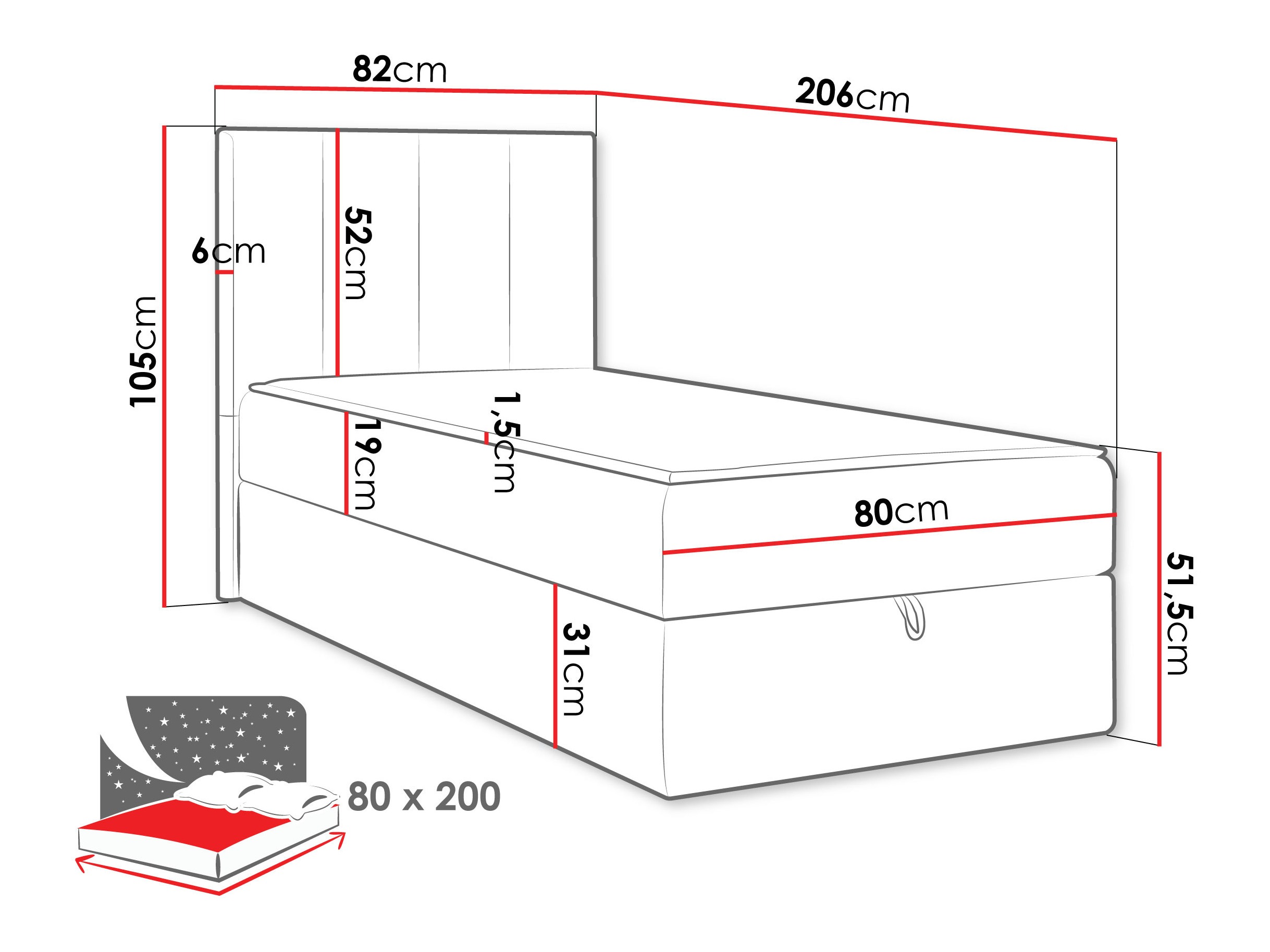 Lit boxspring Oppidum I (Polo 894)