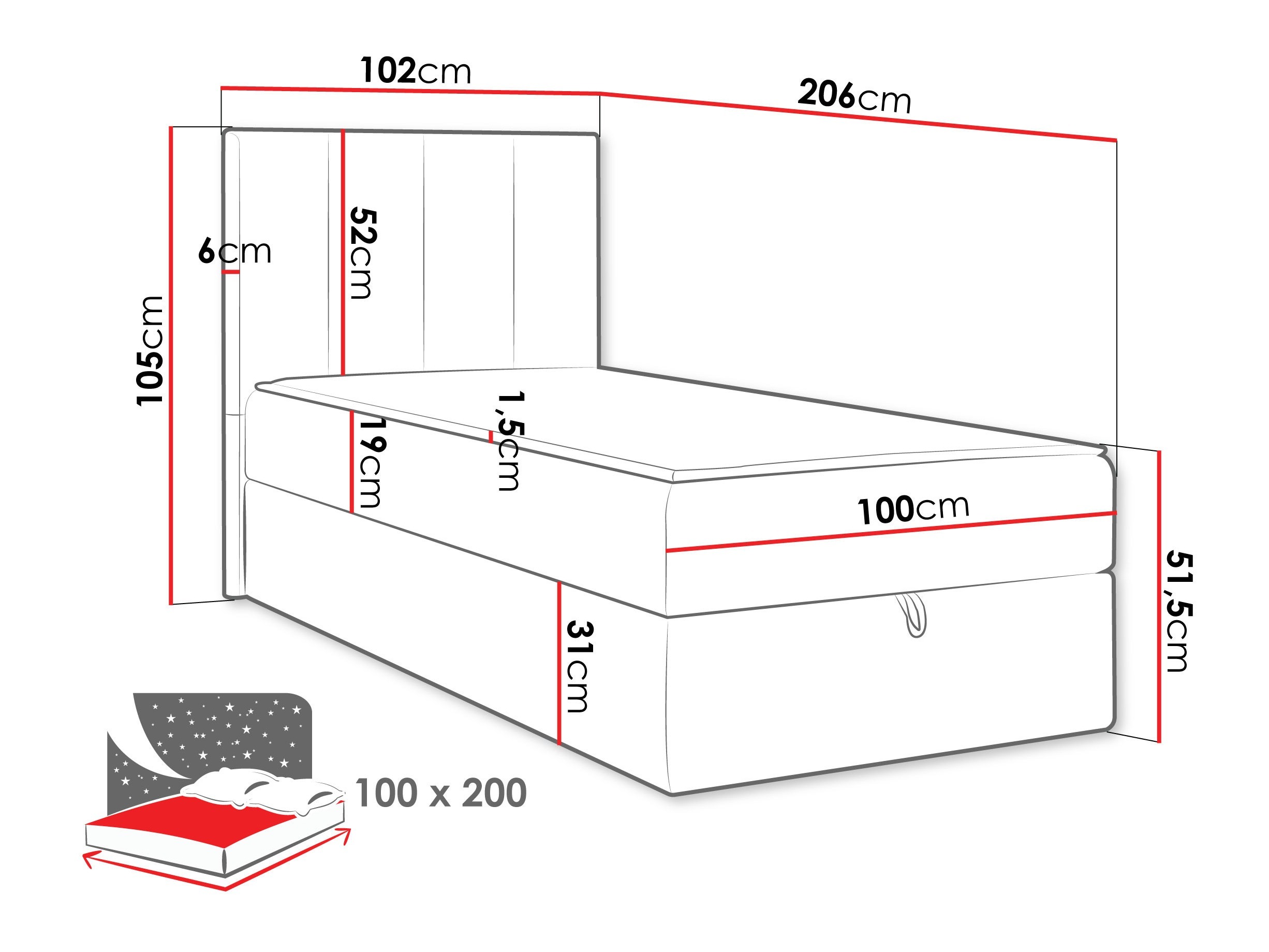 Lit boxspring Oppidum I (Polo 894)