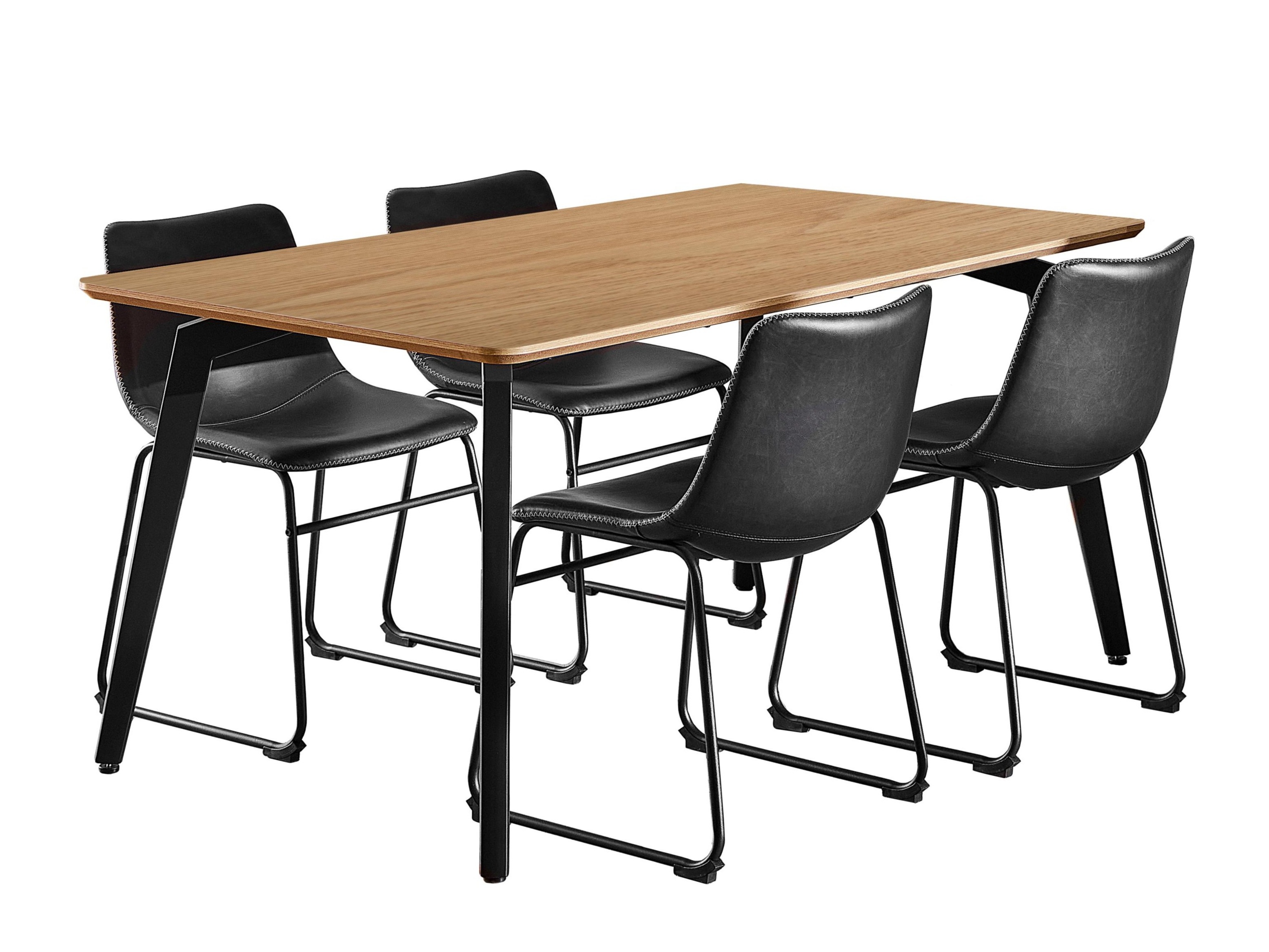 Salle à manger complète Norsica 1096 (Noir)