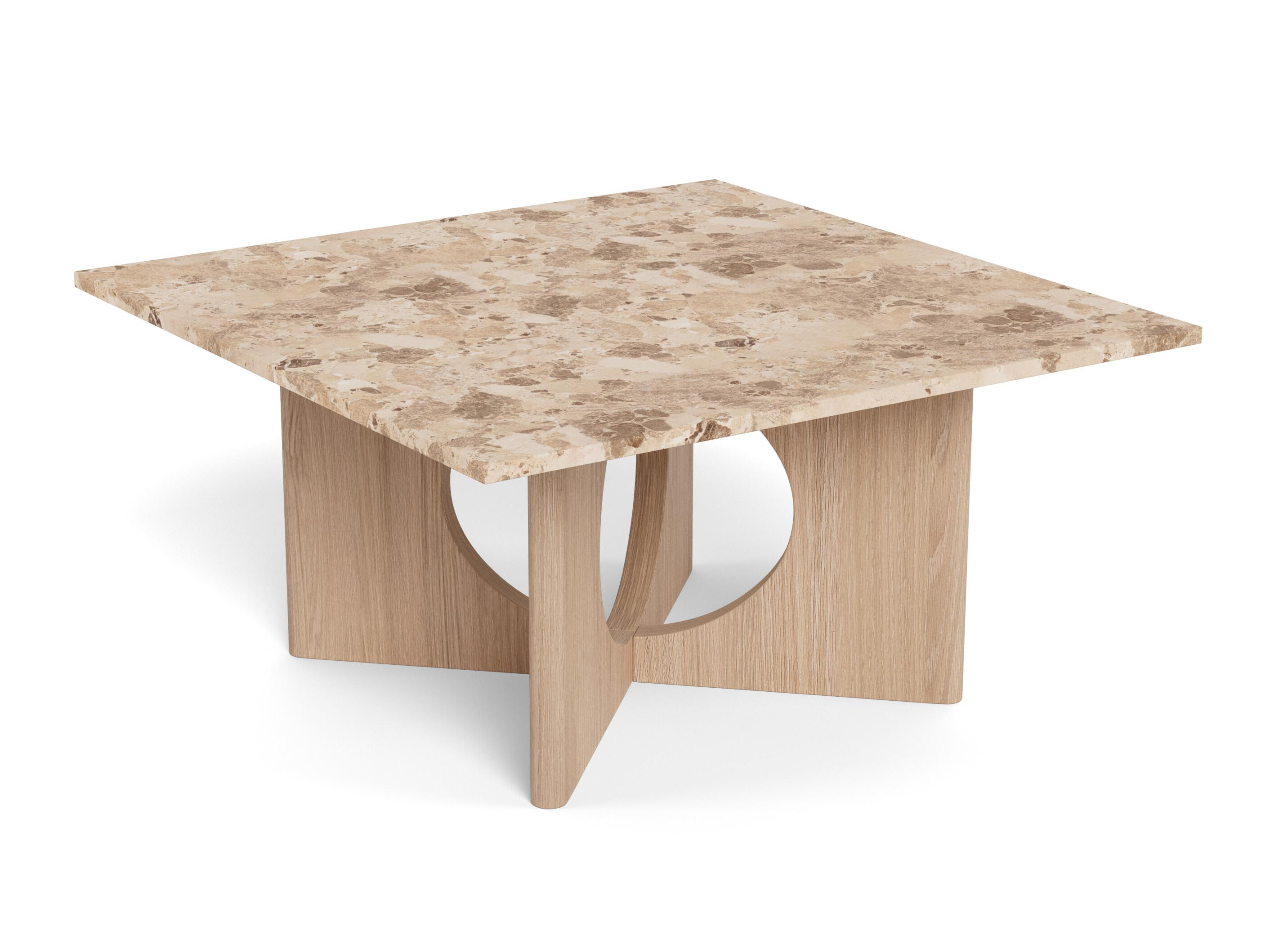 Table basse Norsica 1098 (Chêne clair + Marbre marron)