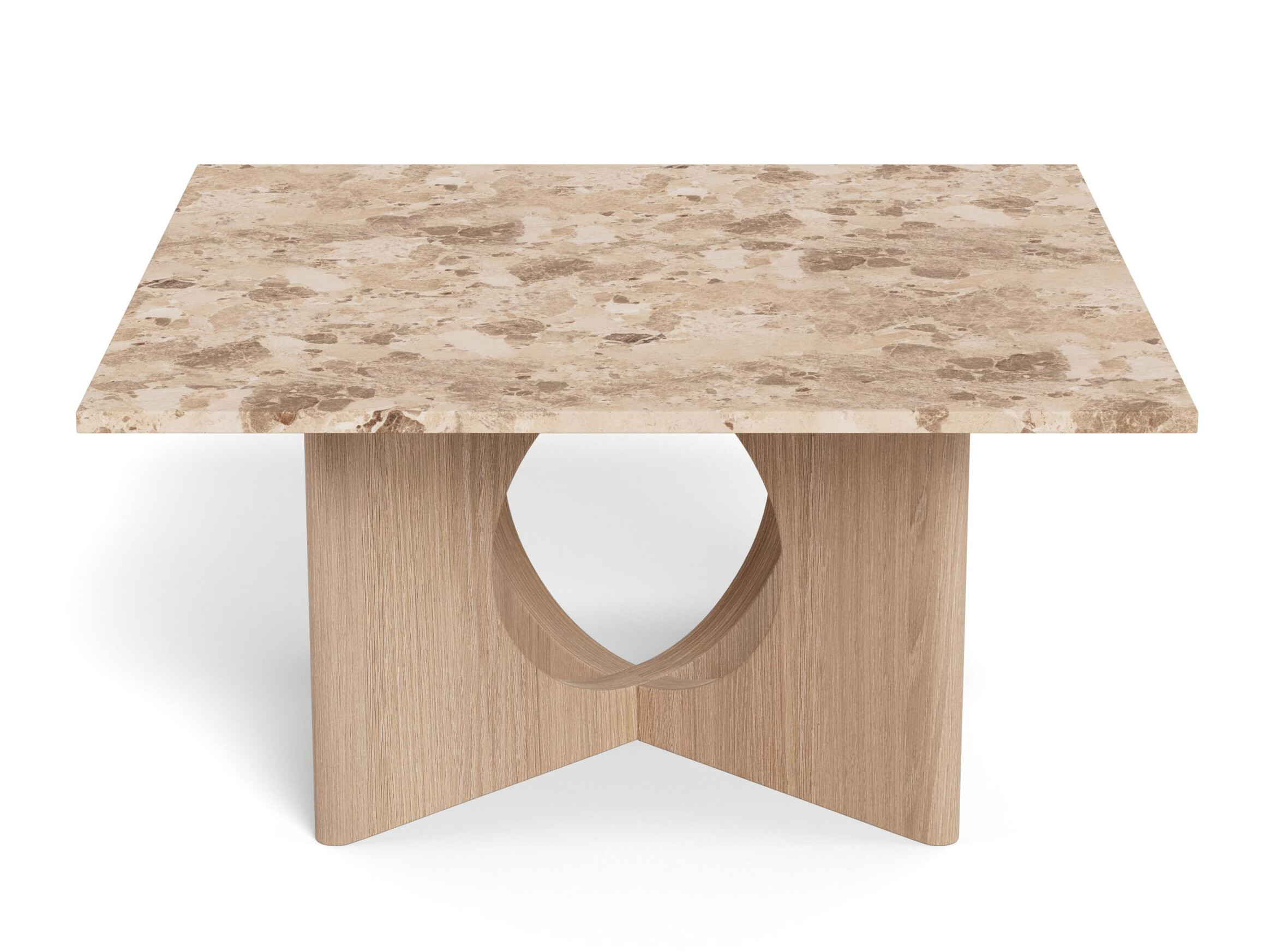 Table basse Norsica 1098 (Chêne clair + Marbre marron)
