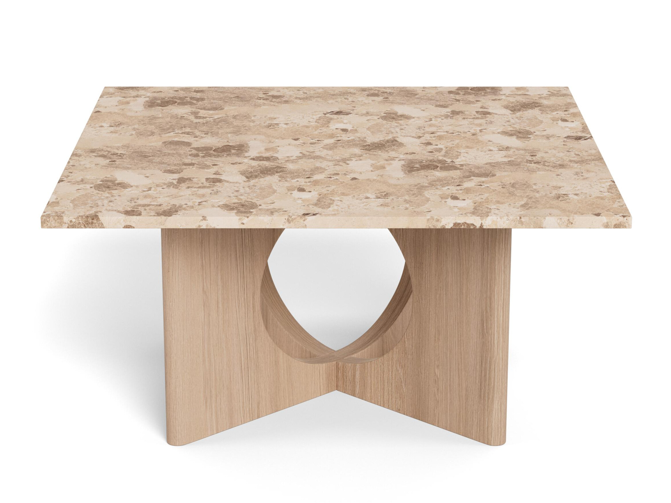 Table basse Norsica 1098 (Chêne clair + Marbre marron)