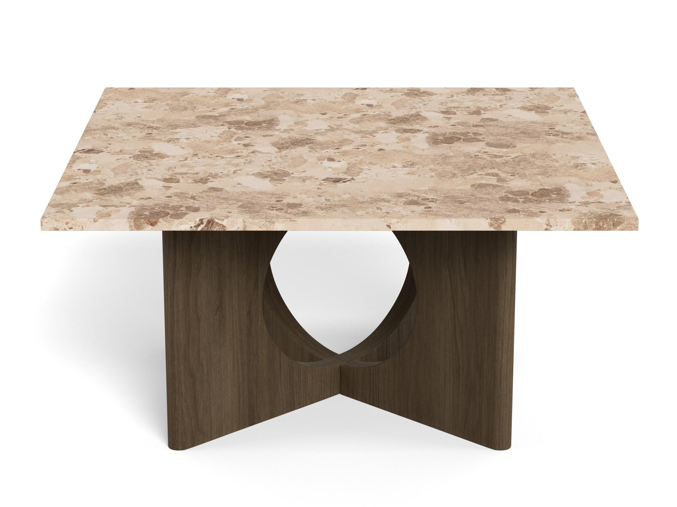 Table basse Norsica 1098 (Chêne foncé + Marbre marron)