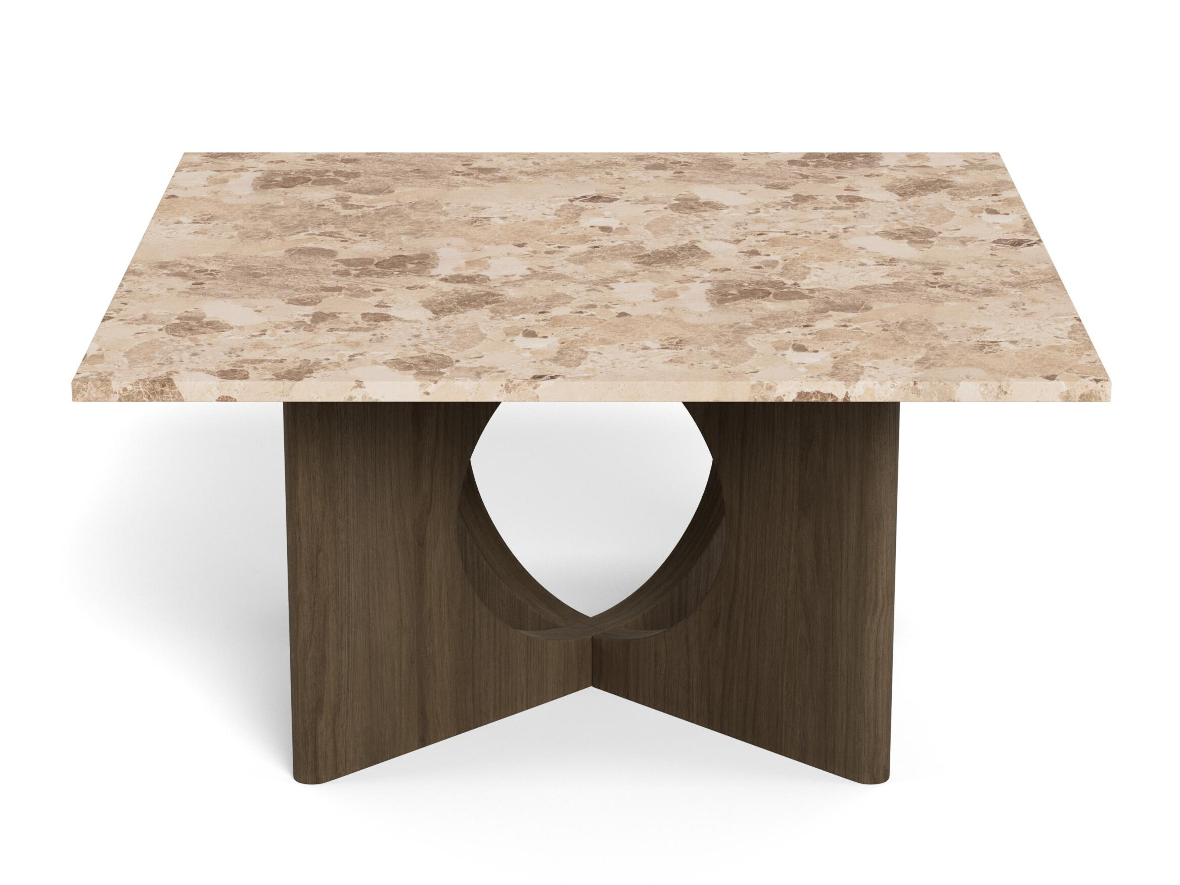 Table basse Norsica 1098 (Chêne foncé + Marbre marron)