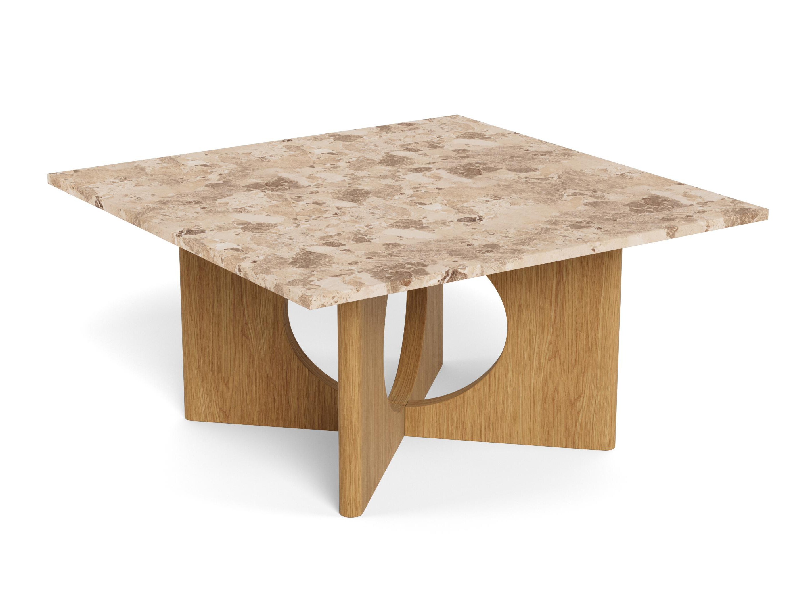 Table basse Norsica 1098 (Chêne + Marbre marron)