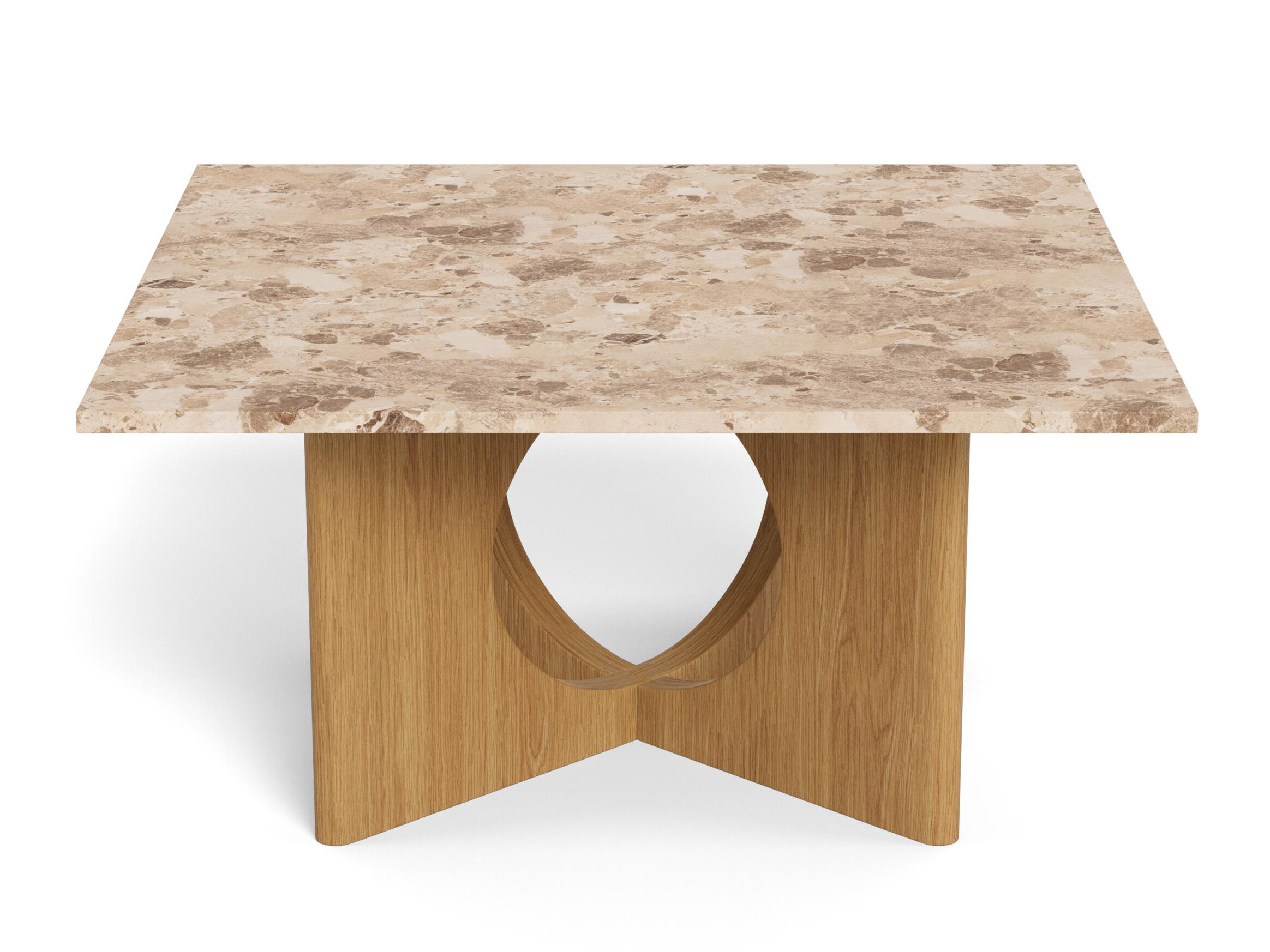 Table basse Norsica 1098 (Chêne + Marbre marron)