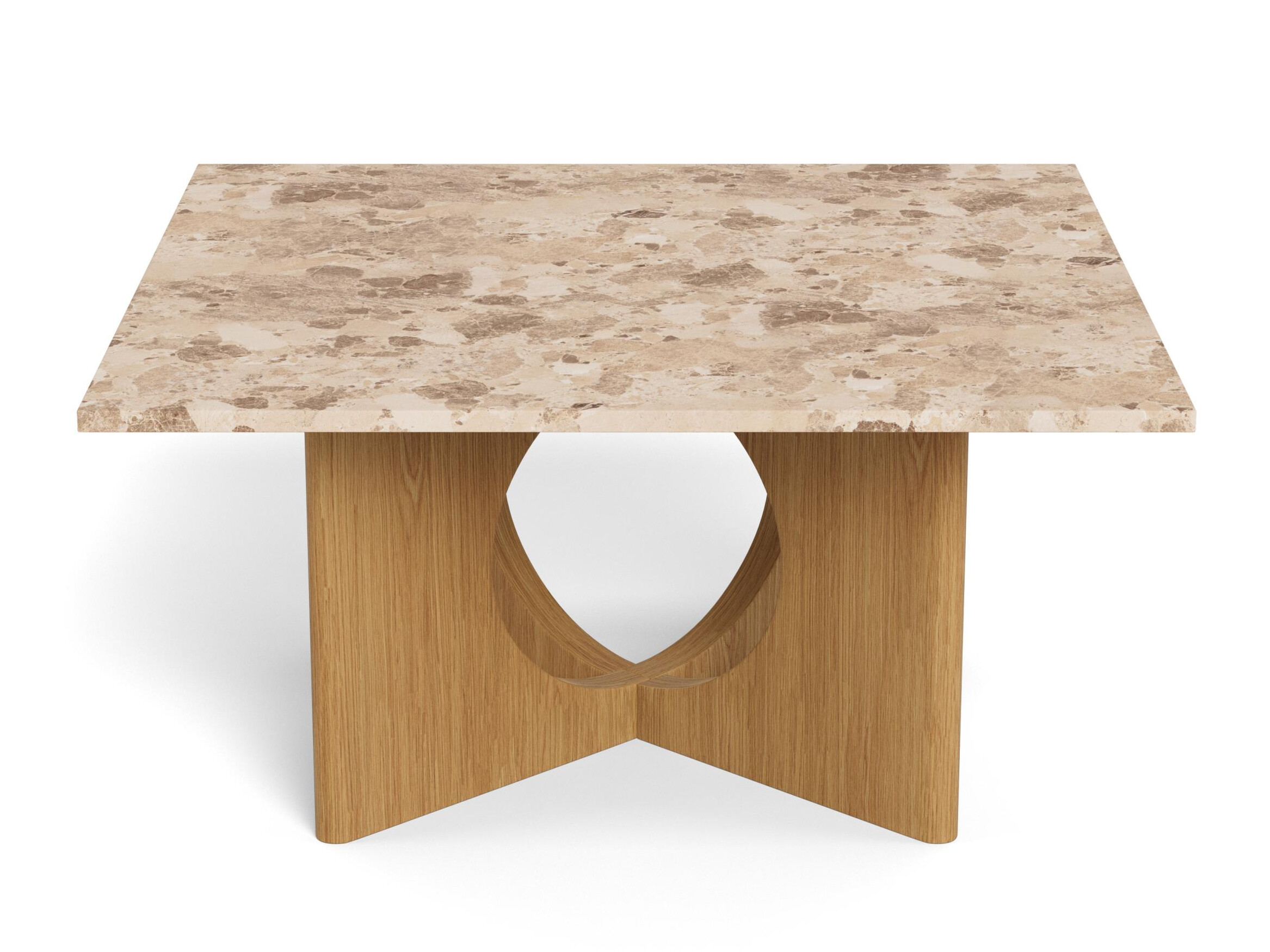 Table basse Norsica 1098 (Chêne + Marbre marron)