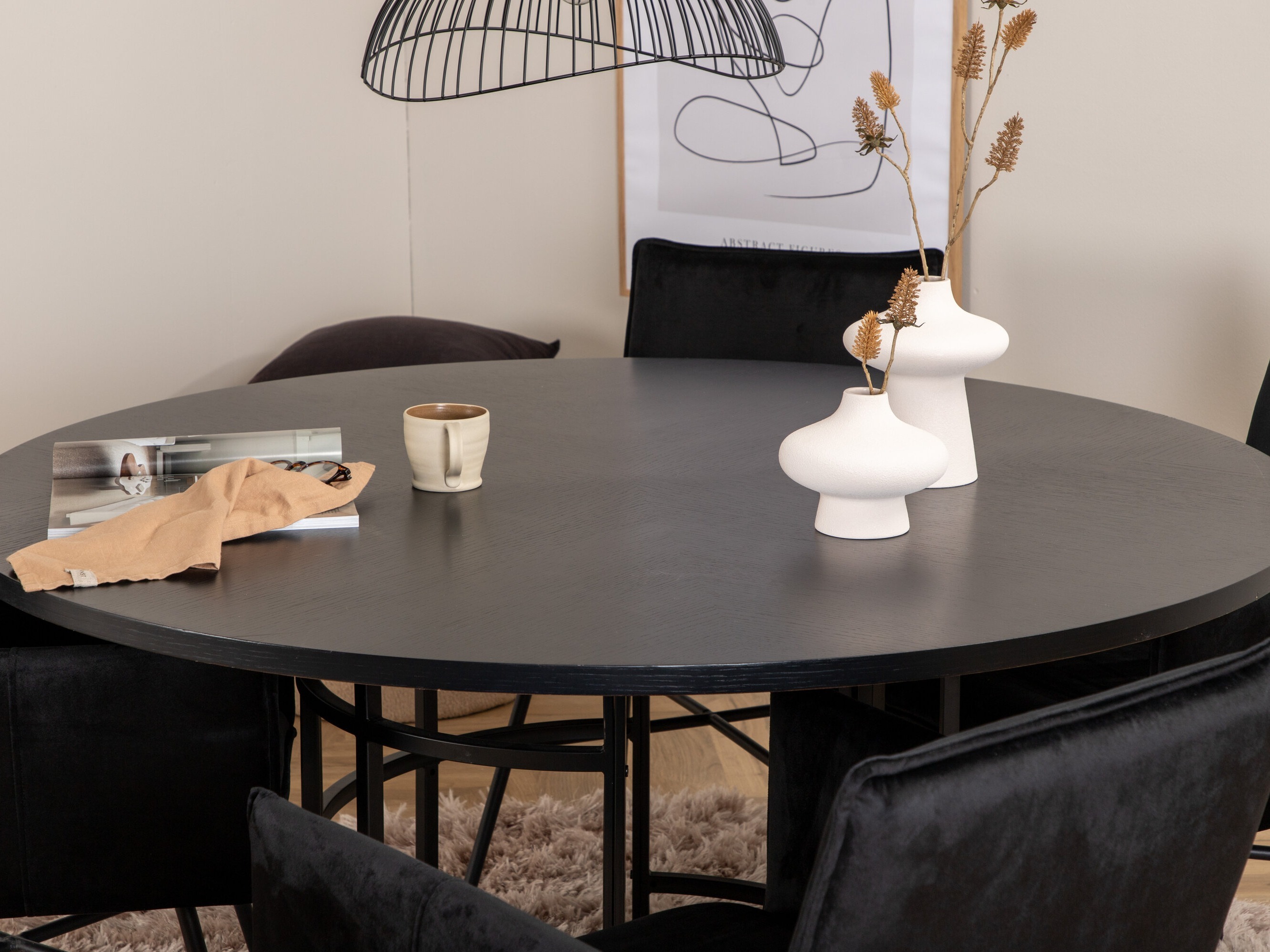 Salle à manger complète Dallas 2337 (Noir)