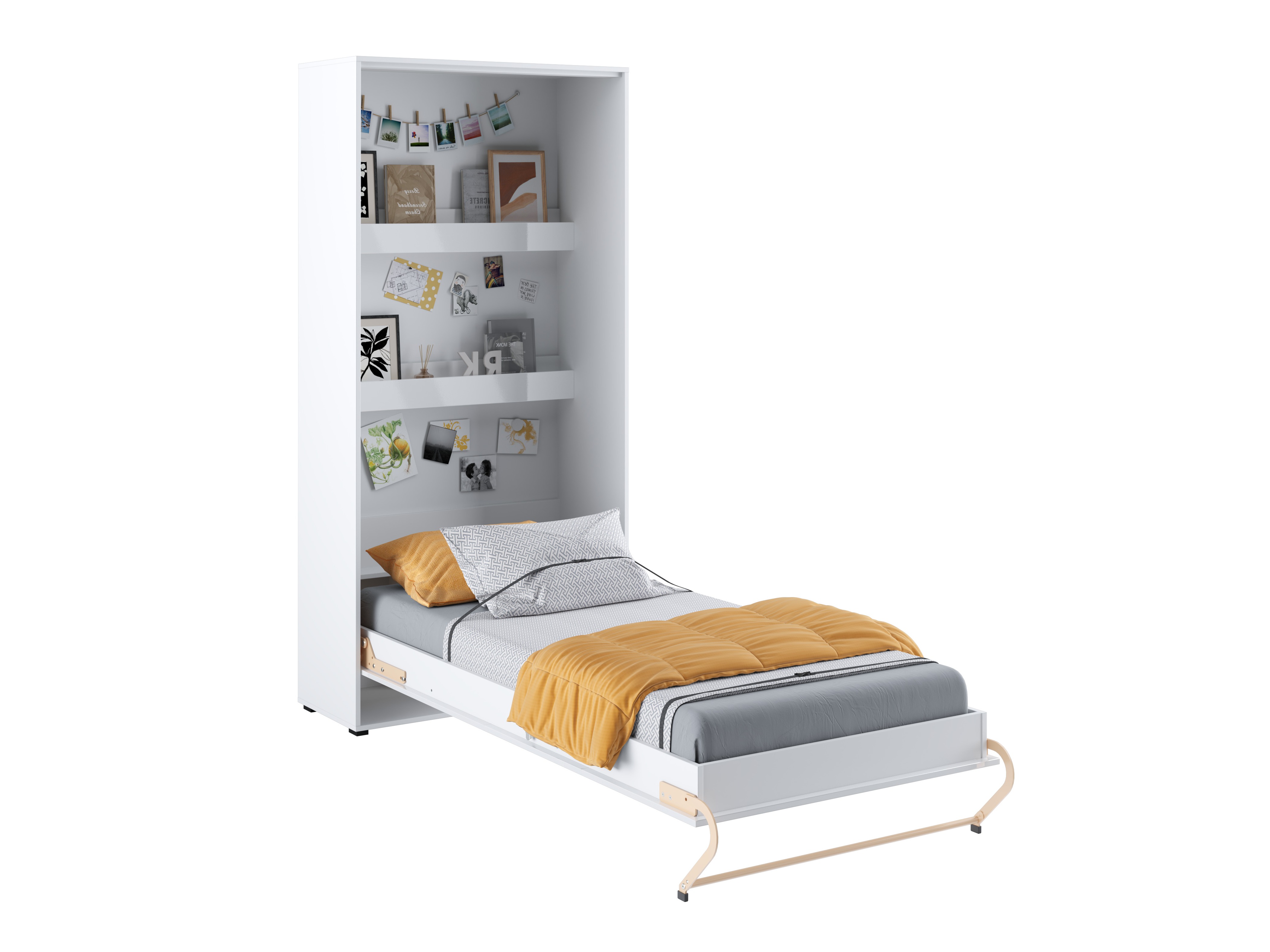 Lit escamotable Concept Pro Lenart III (Blanc + Blanc brillant)