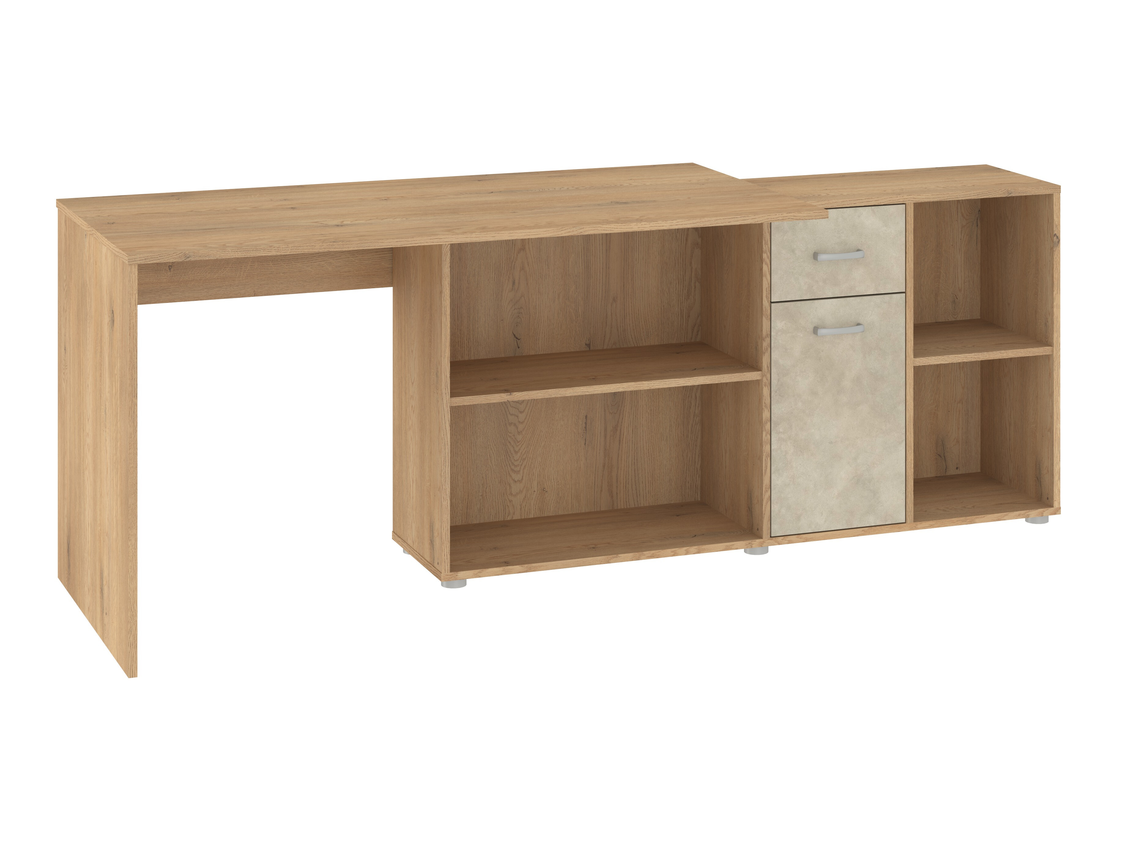Bureau d'angle Gilroy 113 (Chêne Cremona + Beige)