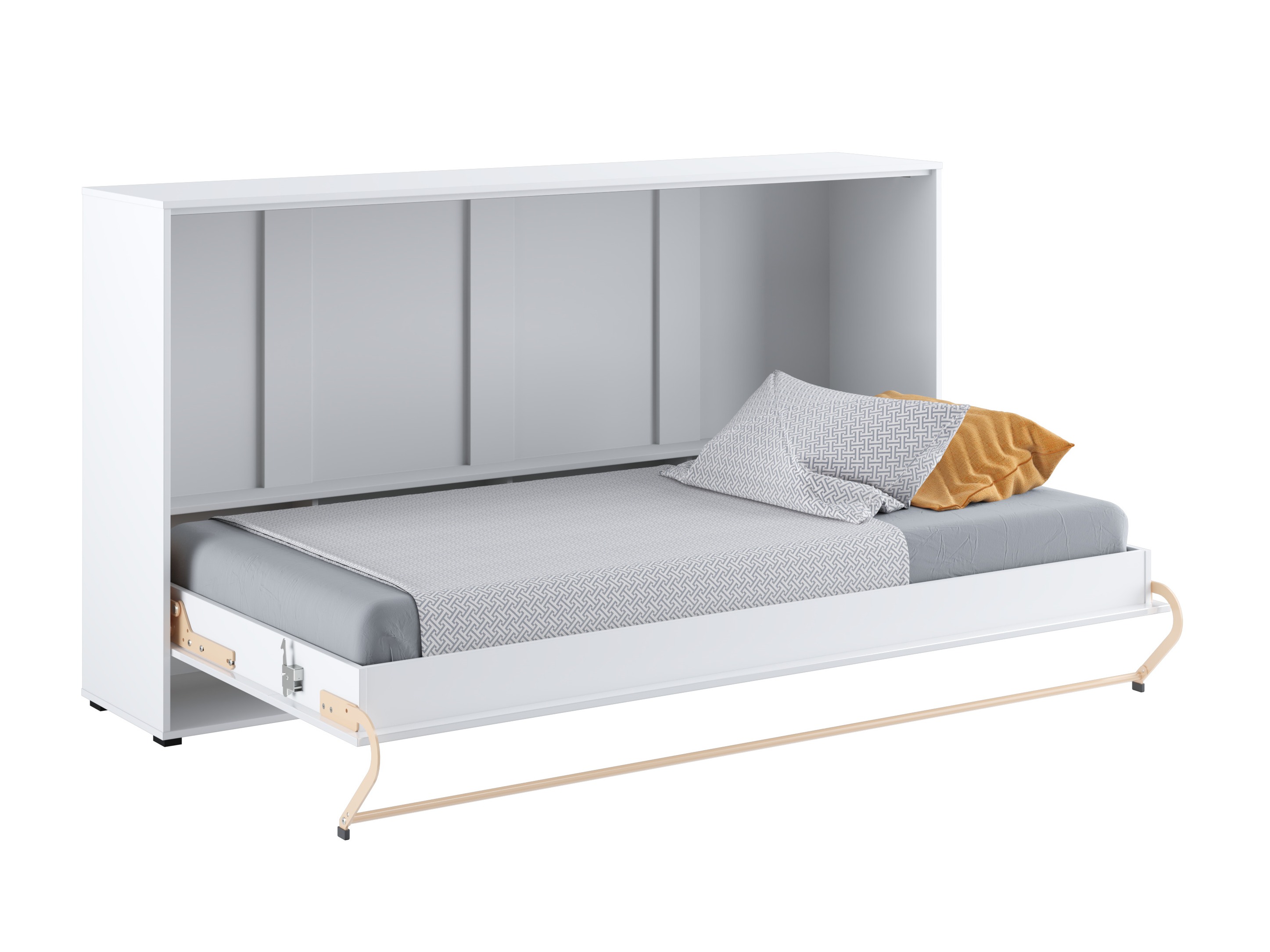Lit escamotable Concept Pro Lenart IV (Blanc + Blanc brillant)