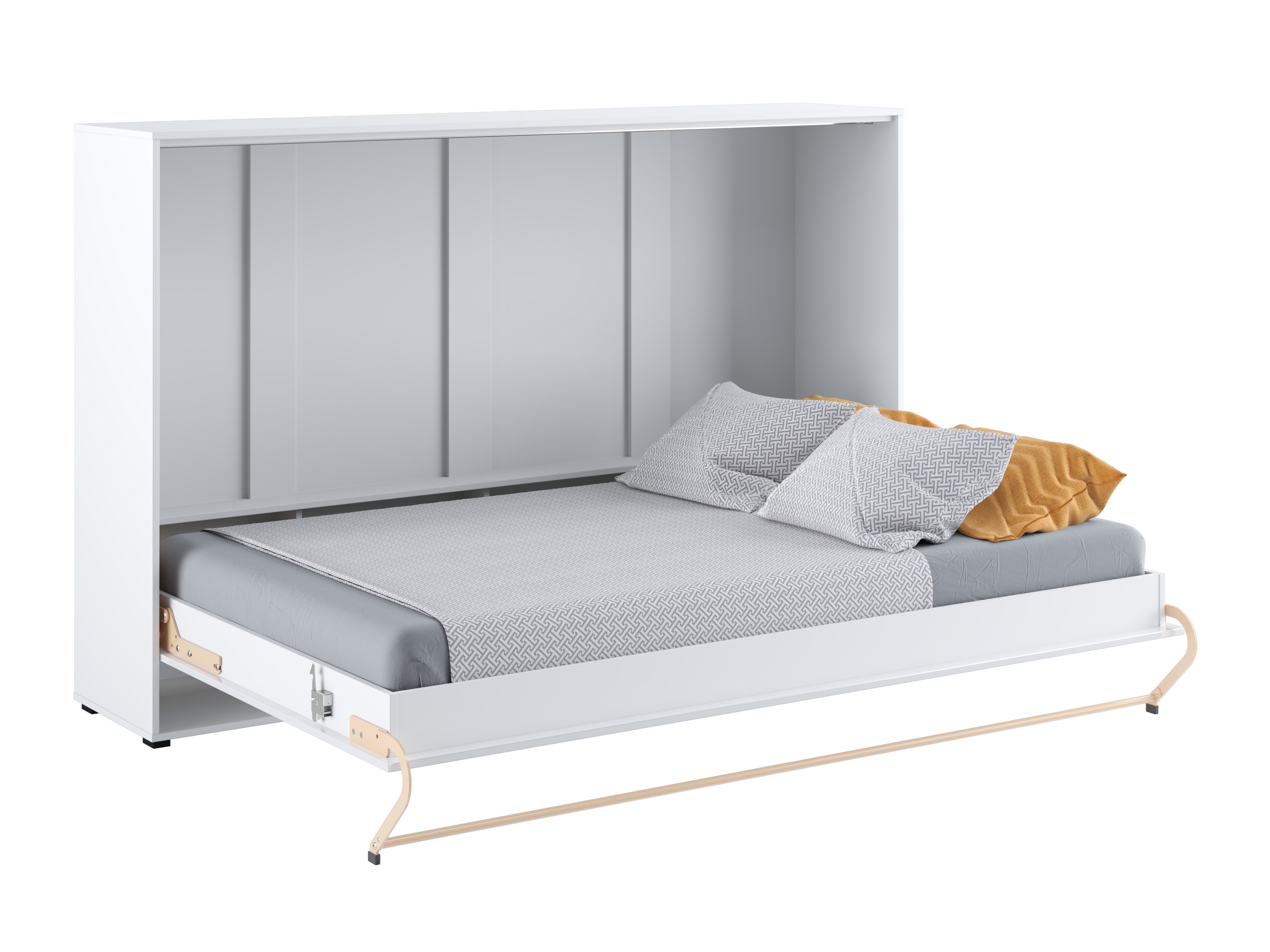 Lit escamotable Concept Pro Lenart IV (Blanc + Blanc brillant)