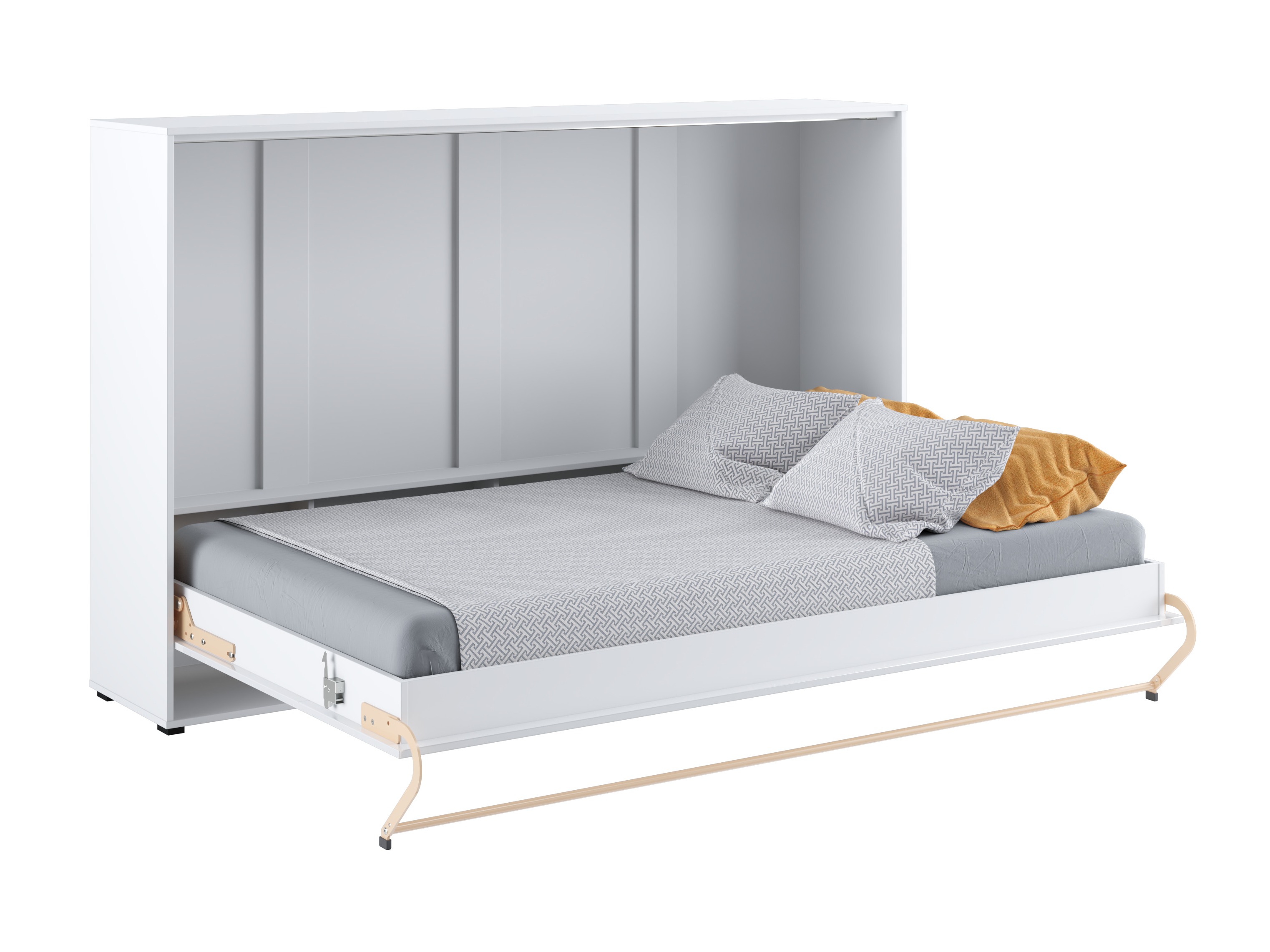 Lit escamotable Concept Pro Lenart IV (Blanc + Blanc brillant)