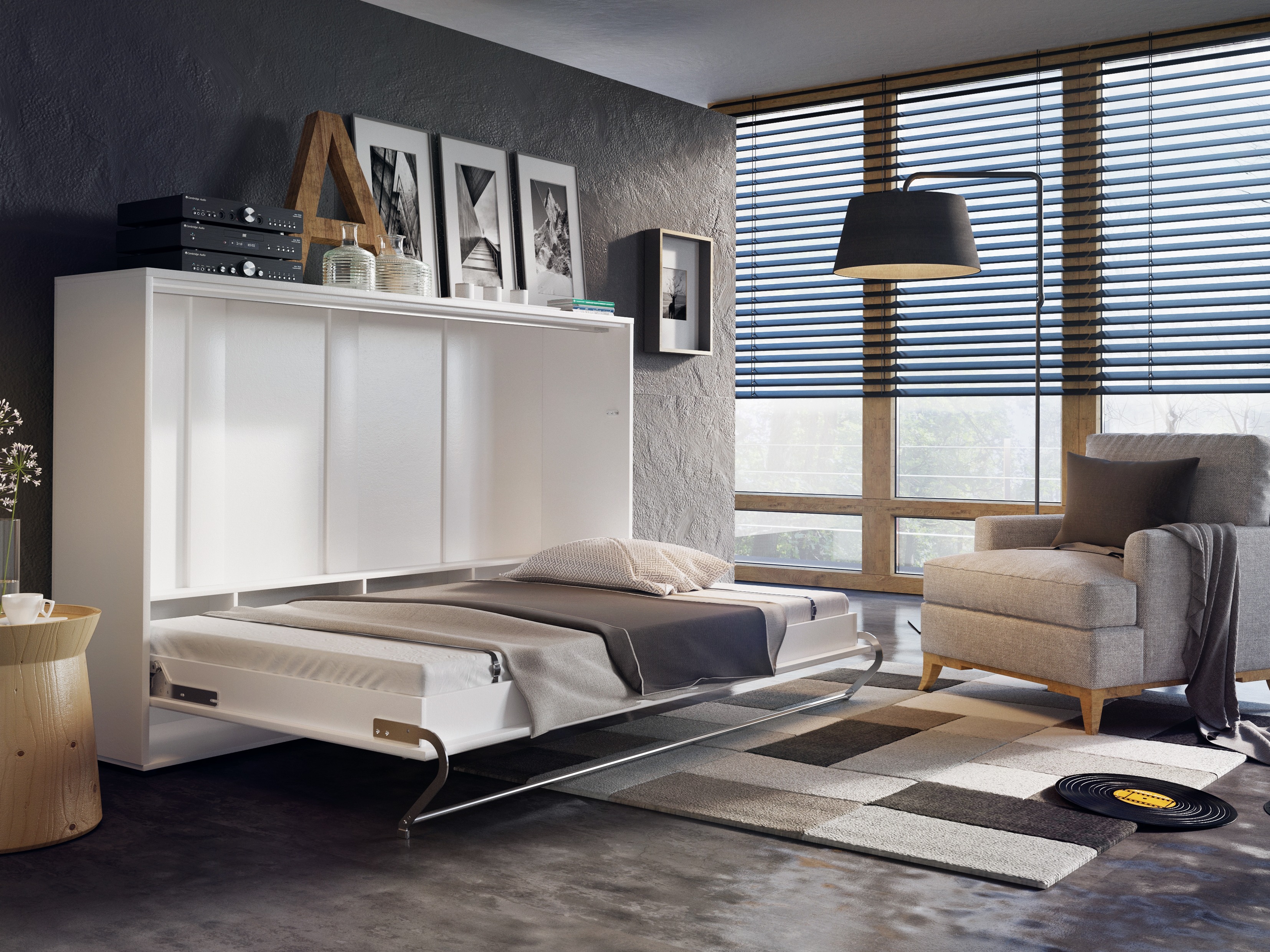 Lit escamotable Concept Pro Lenart IV (Blanc)