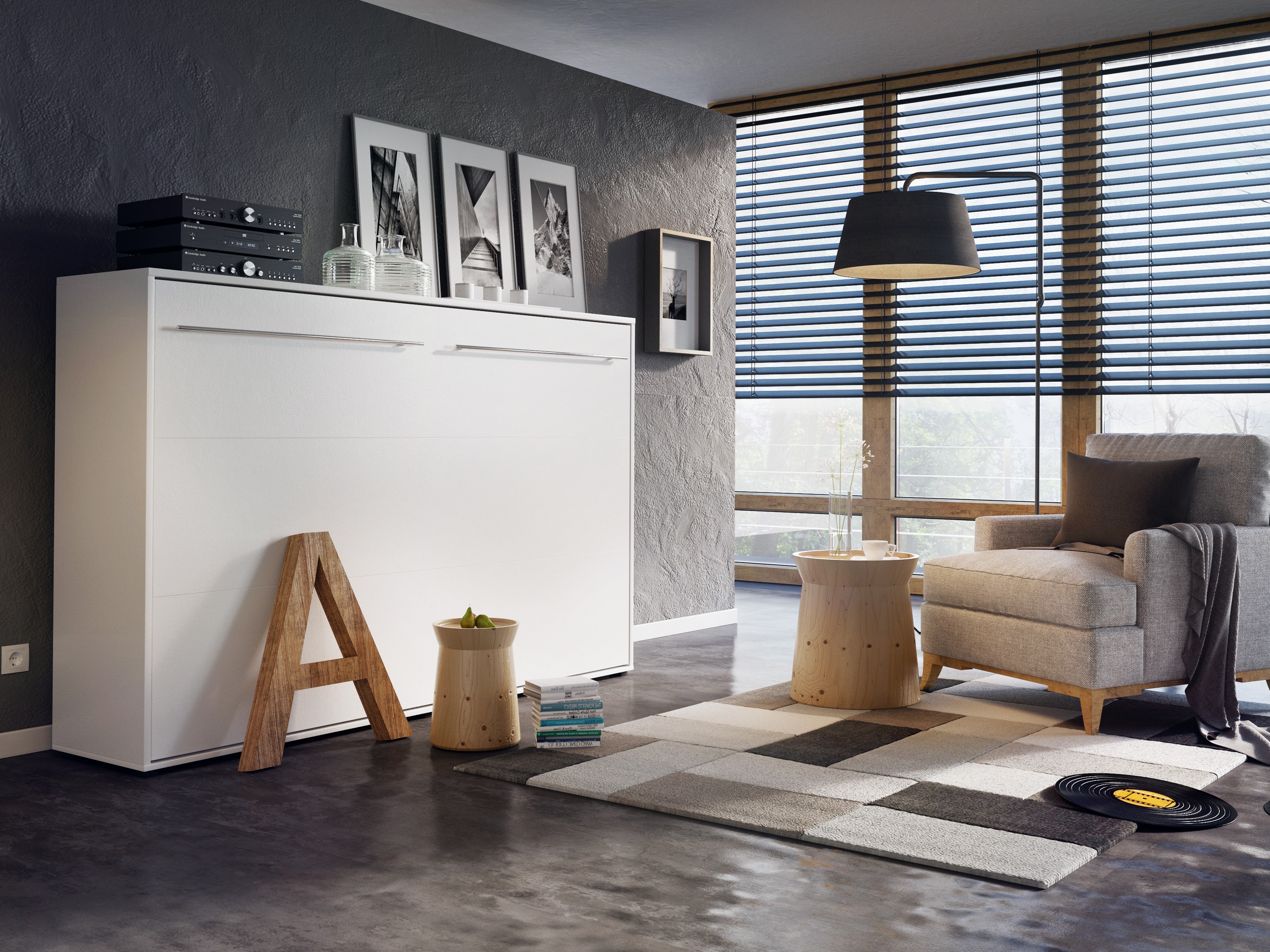 Lit escamotable Concept Pro Lenart IV (Blanc)