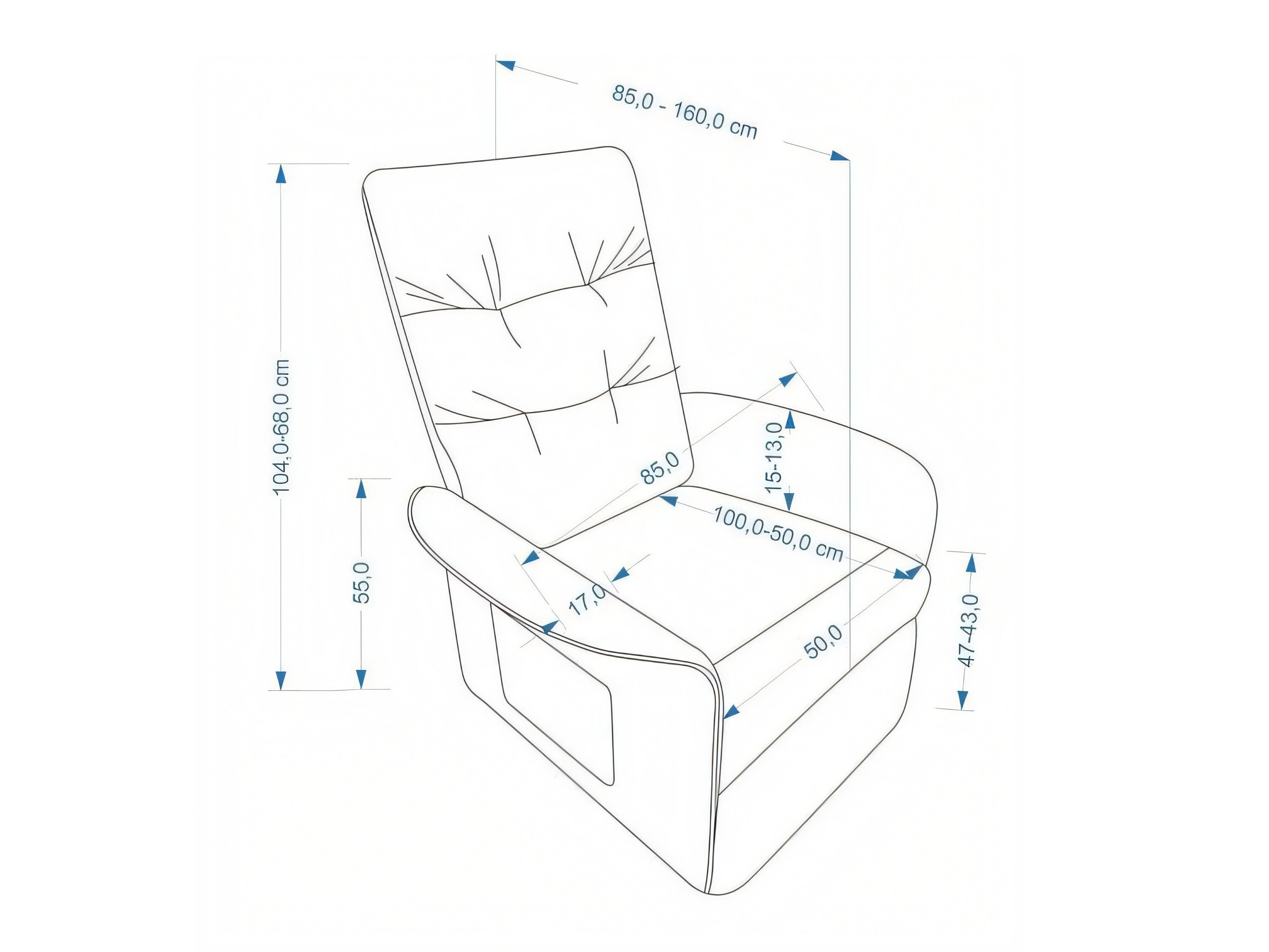Fauteuil inclinable Houston 2171 (Gris)