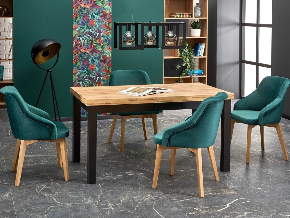 Table Houston 559 (Craft chêne + Noir)