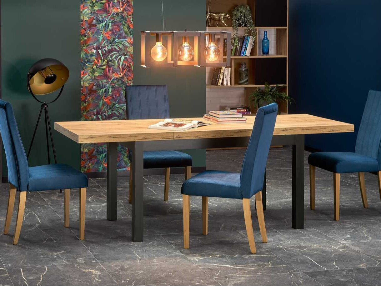 Table Houston 559 (Craft chêne + Noir)