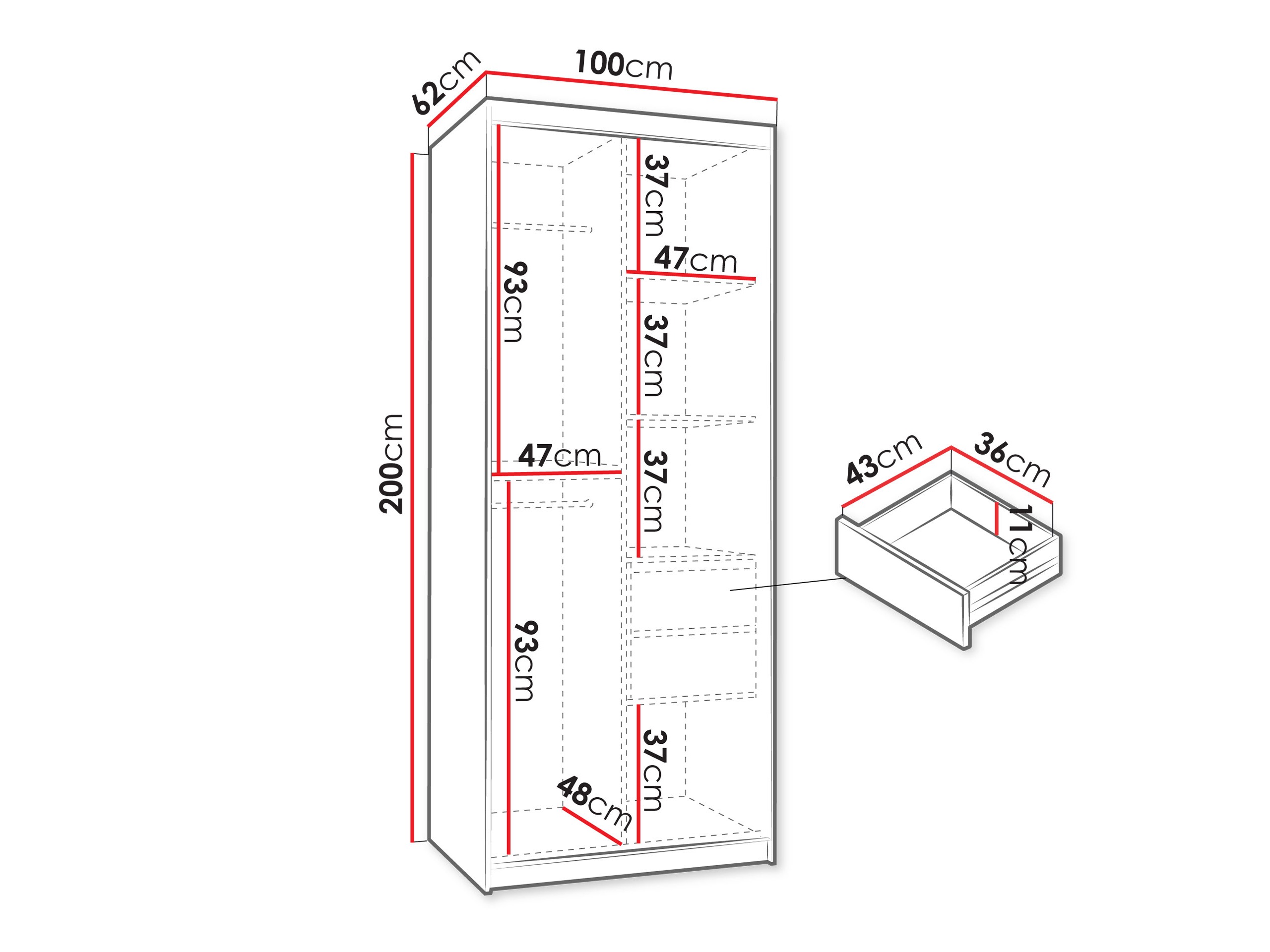 Armoire Hartford 498 (Noyer)