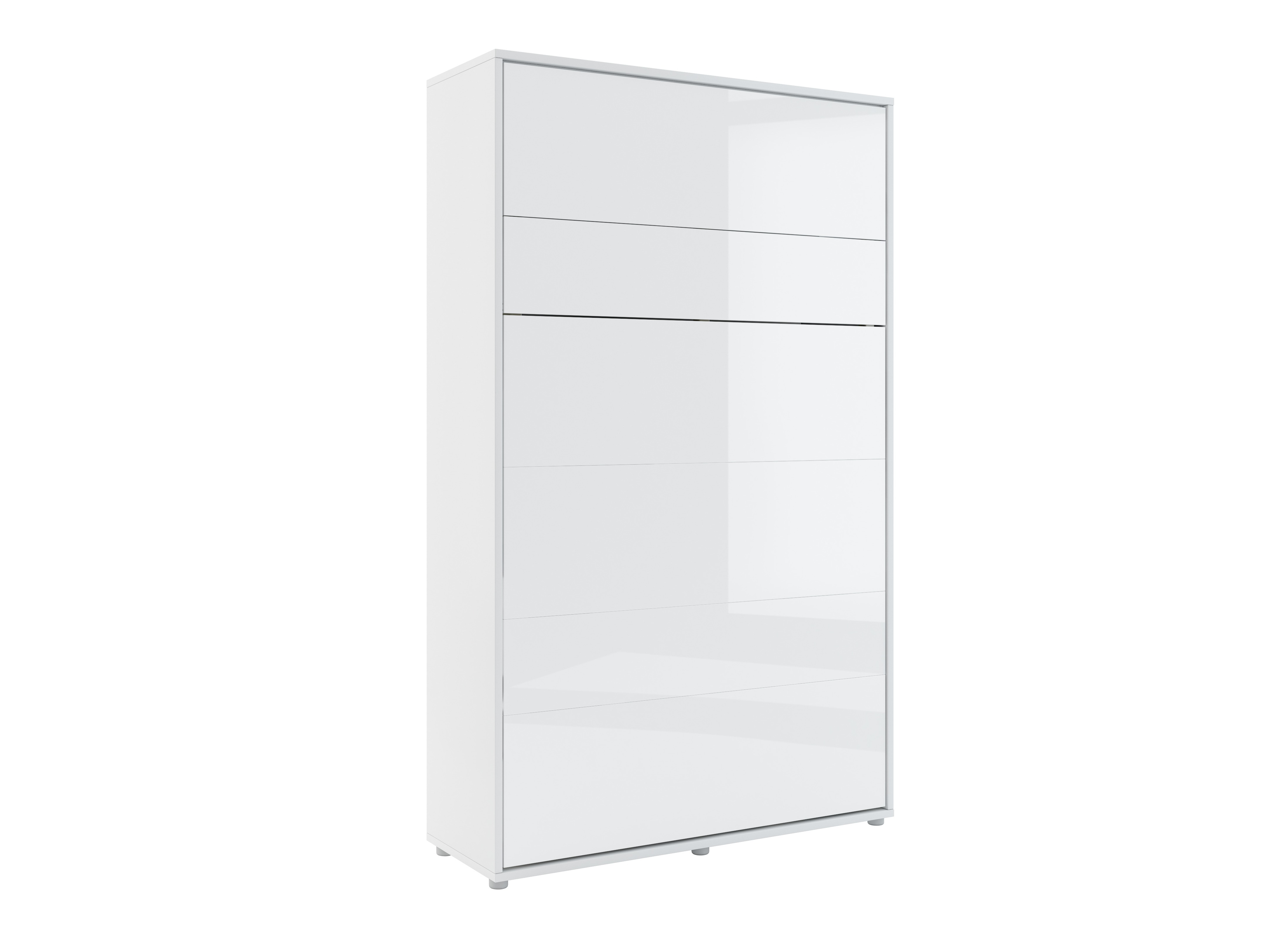 Lit escamotable Concept Lenart (Blanc + Blanc brillant)