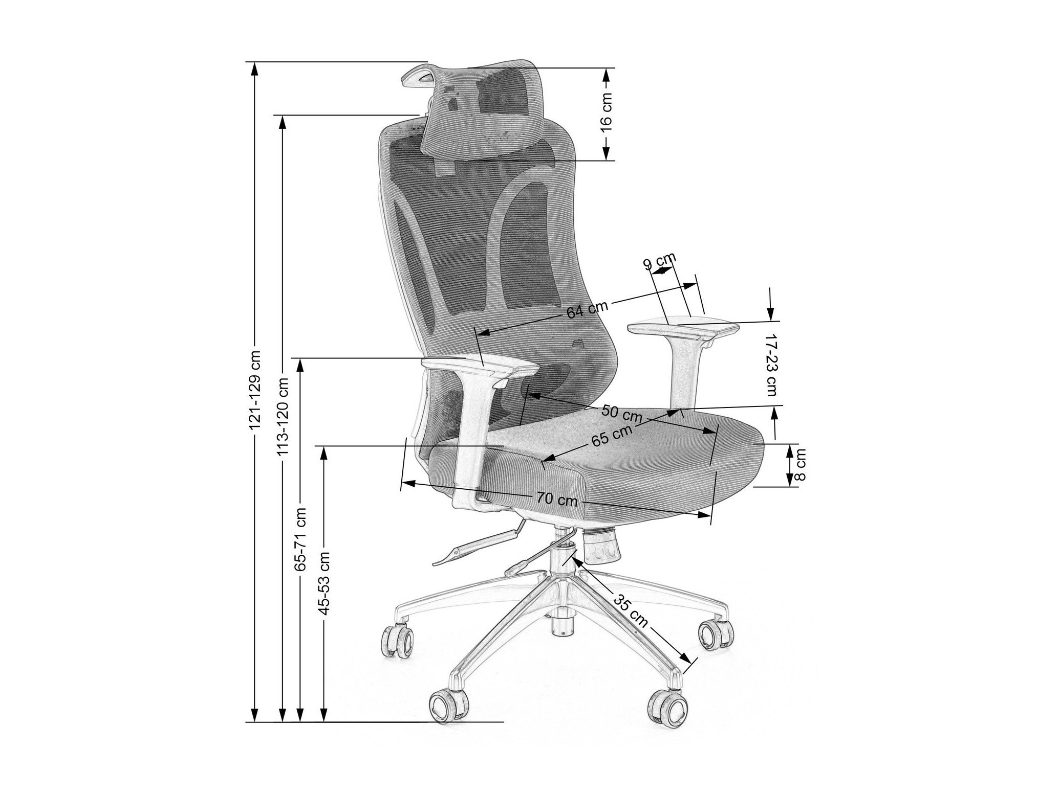 Chaise de bureau Houston 1409