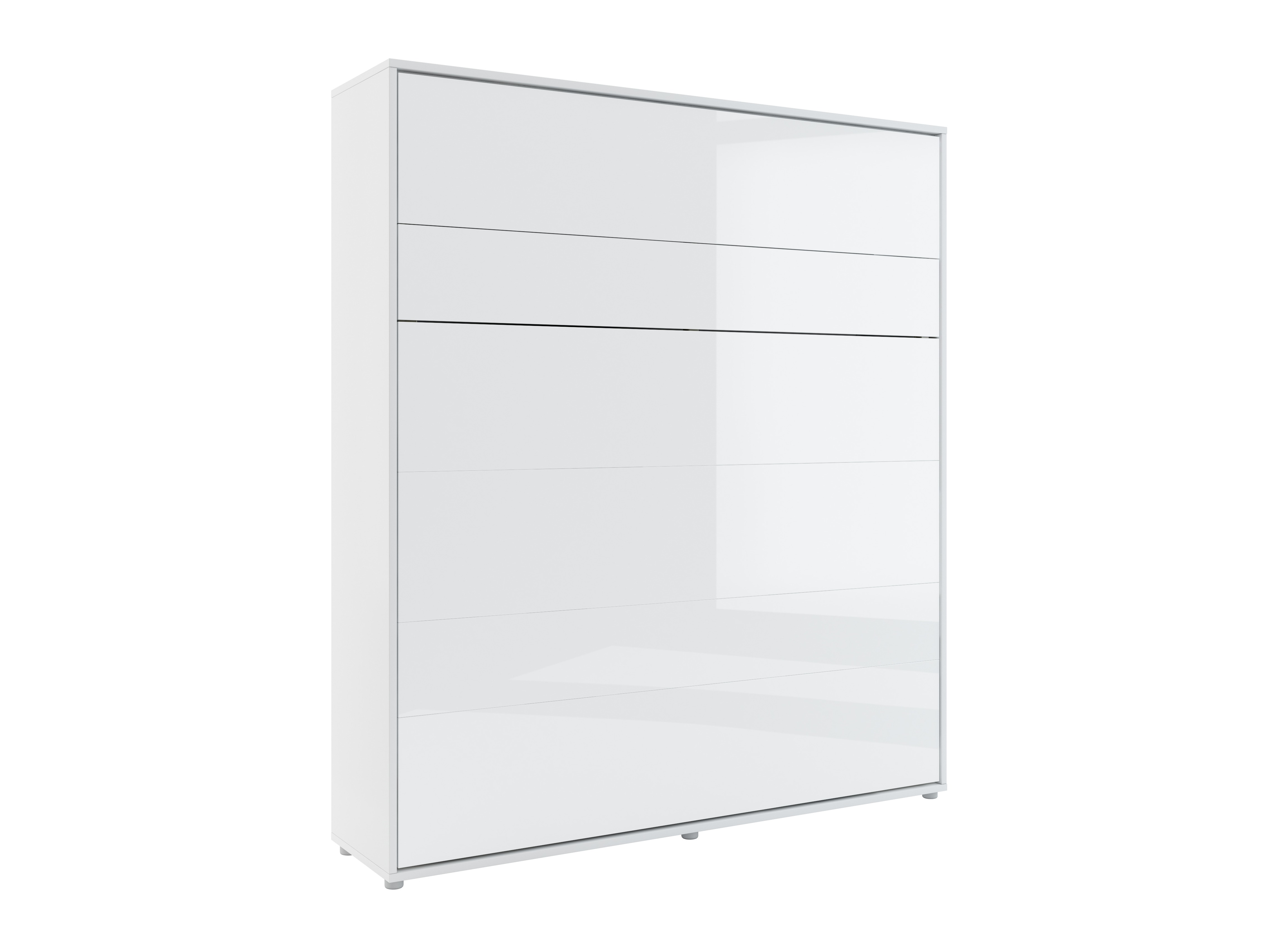 Lit escamotable Concept Lenart (Blanc + Blanc brillant)