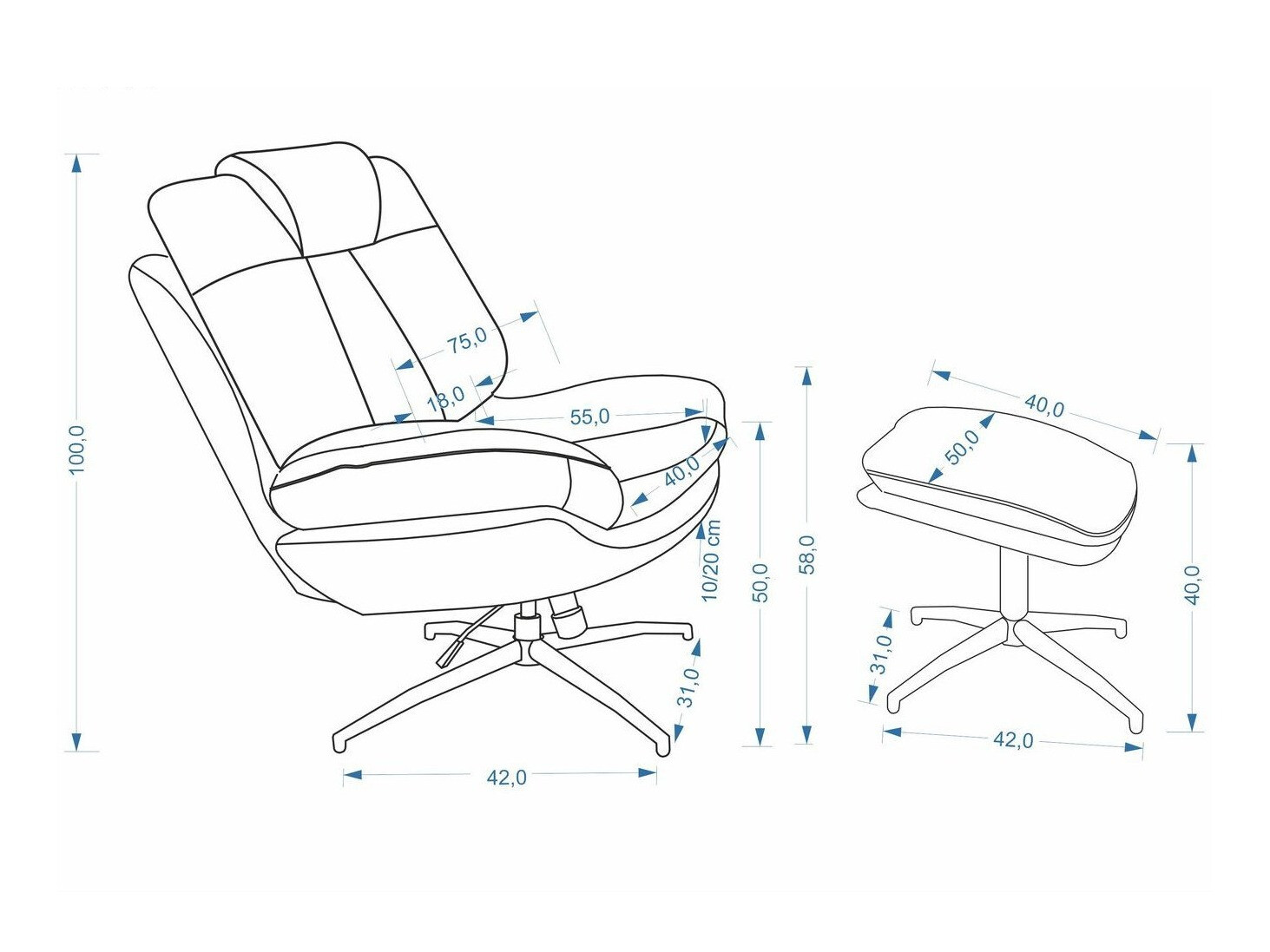 Fauteuil Houston 2179 (Beige)