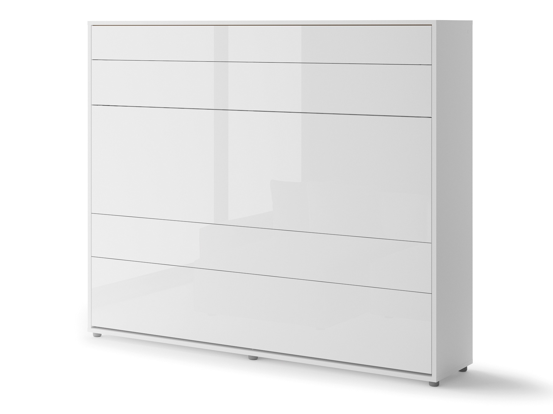 Lit escamotable Concept Lenart V (Blanc brillant)