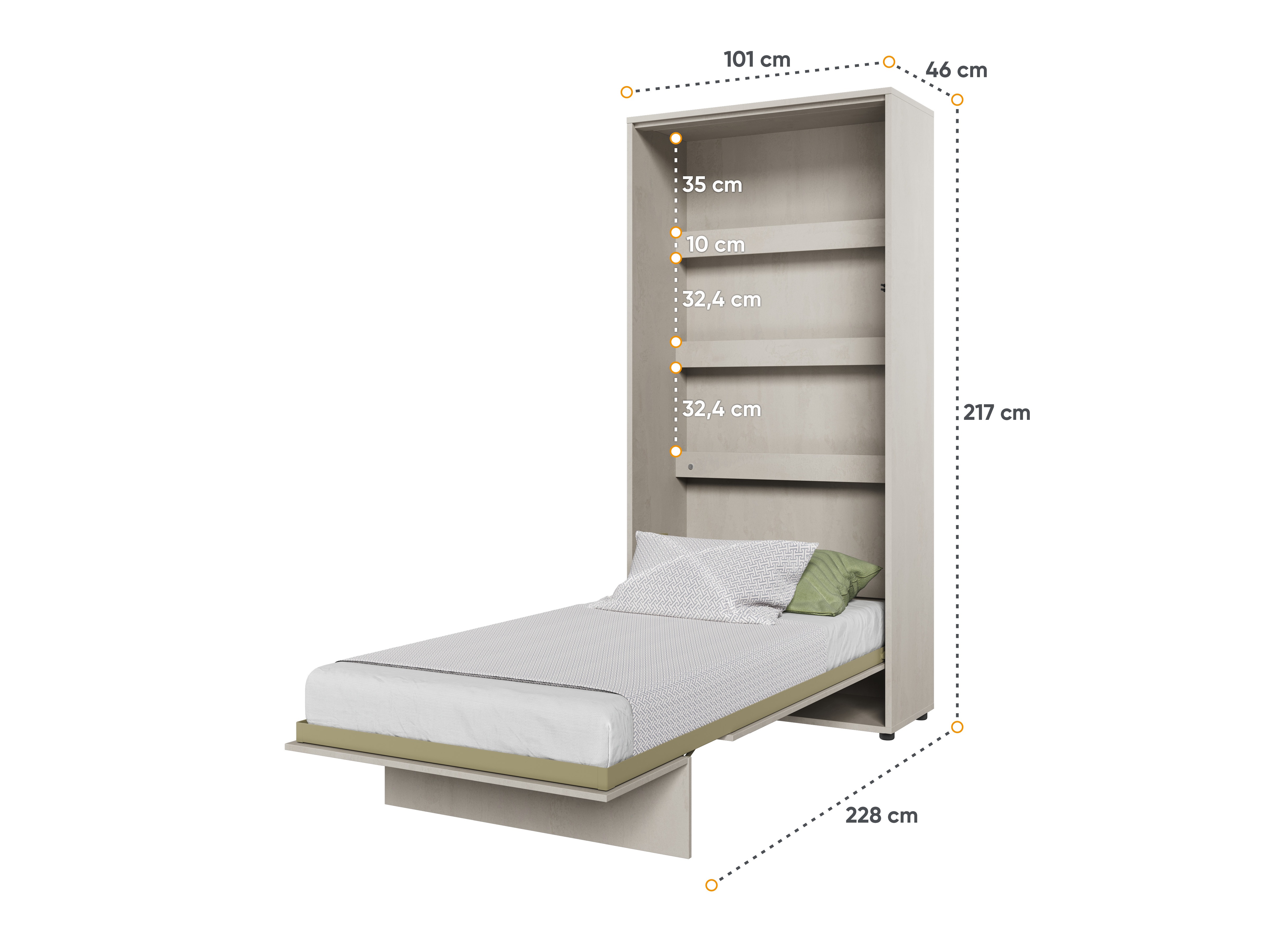 Lit escamotable Concept Lenart I (90 x 200 cm)